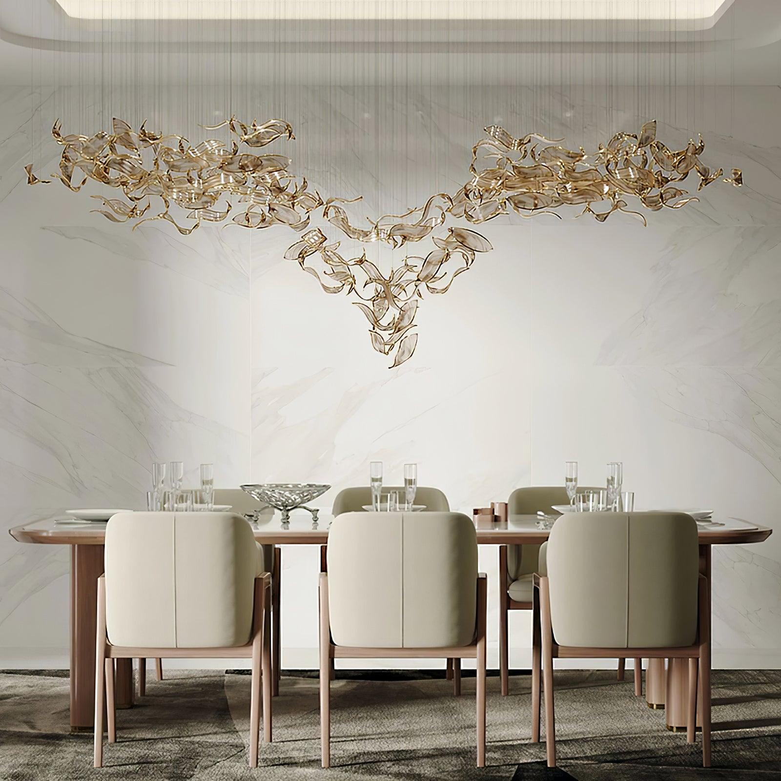 DIY Fallen Leaf Chandelier