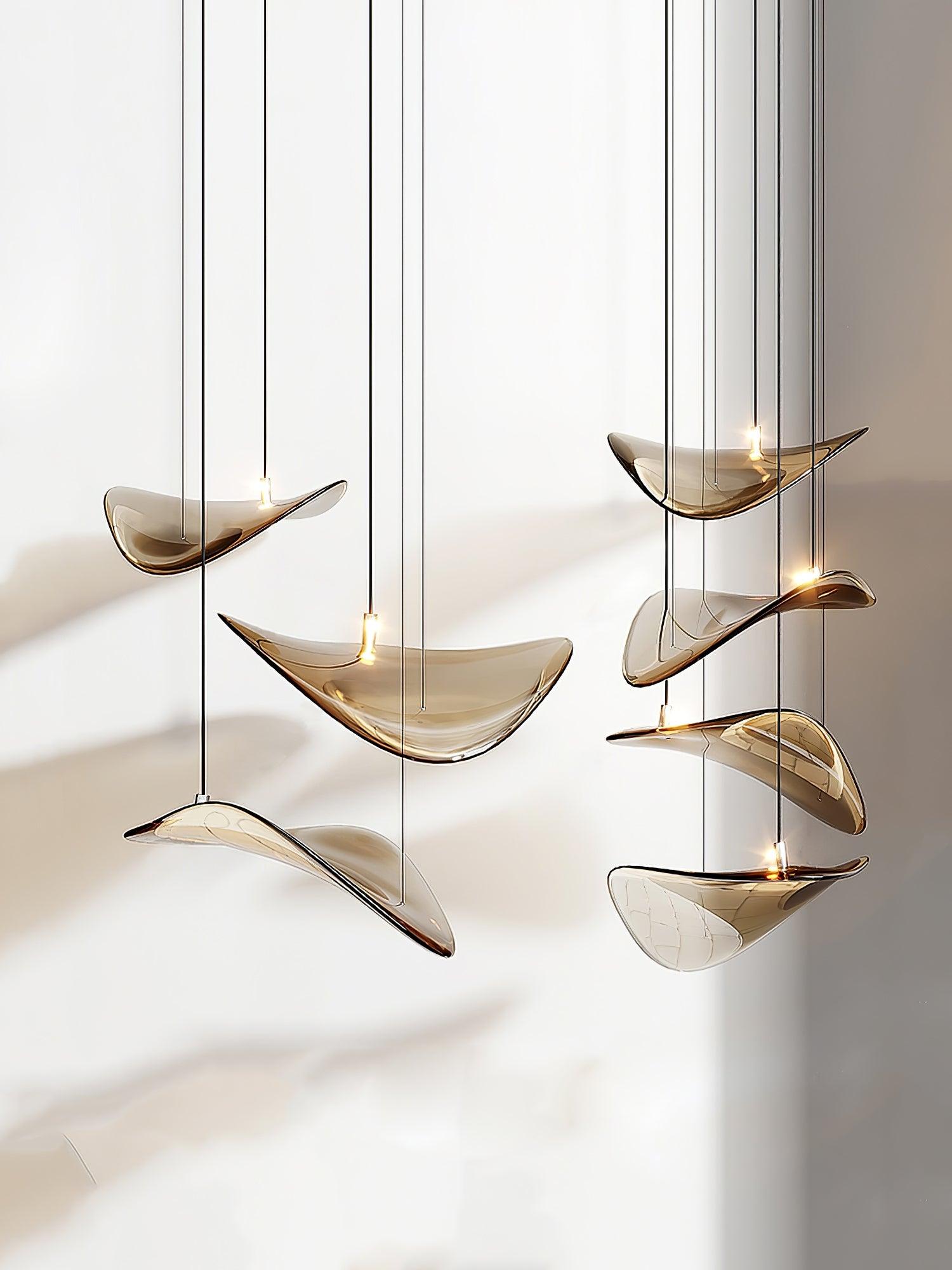 DIY Floating Leaf Chandelier