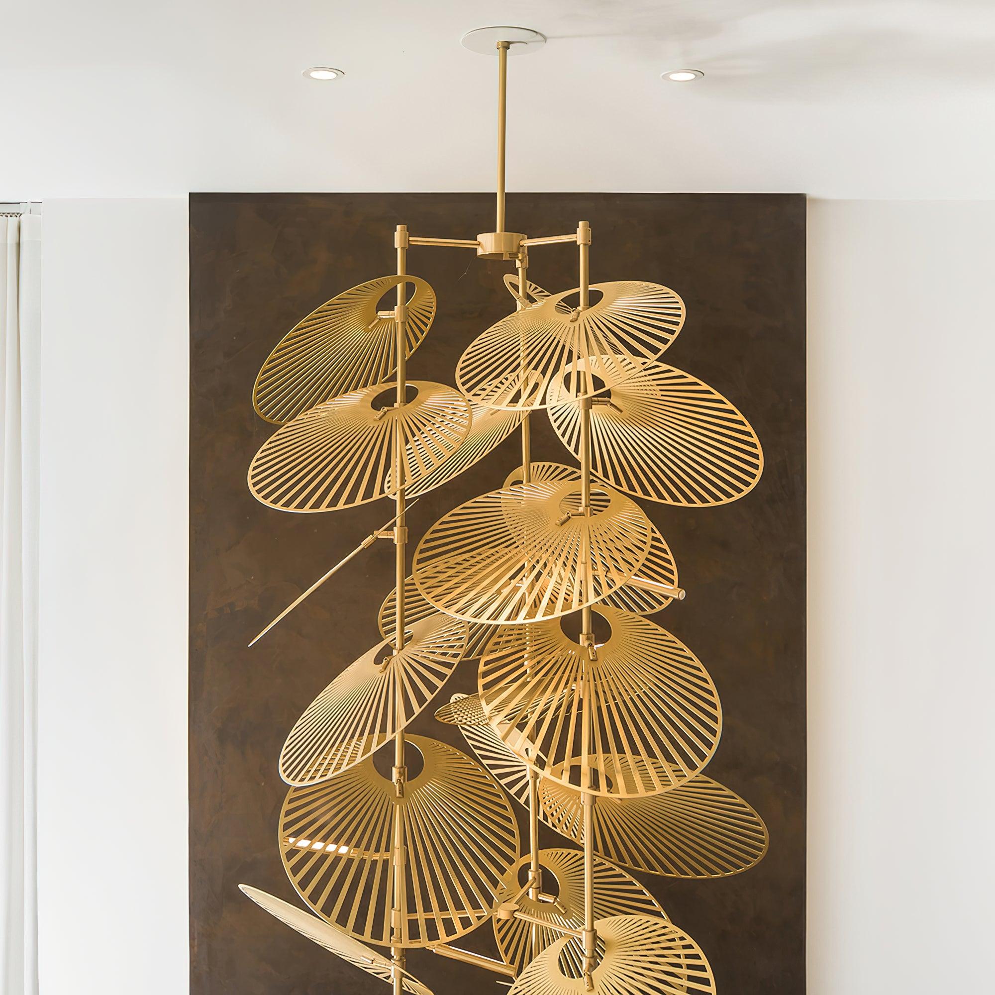 DIY Leaf Chandelier