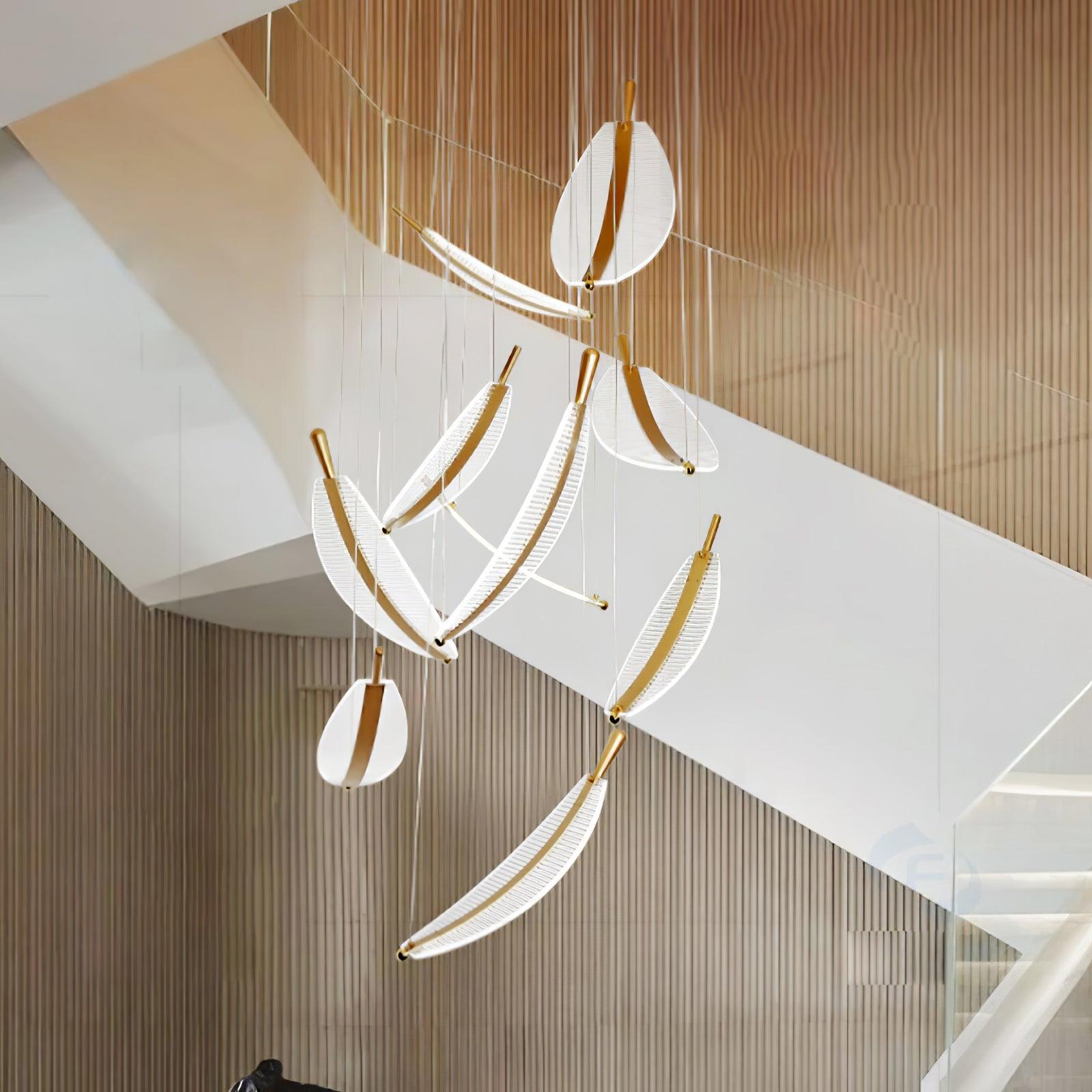 DIY Leaf LED Chandelier