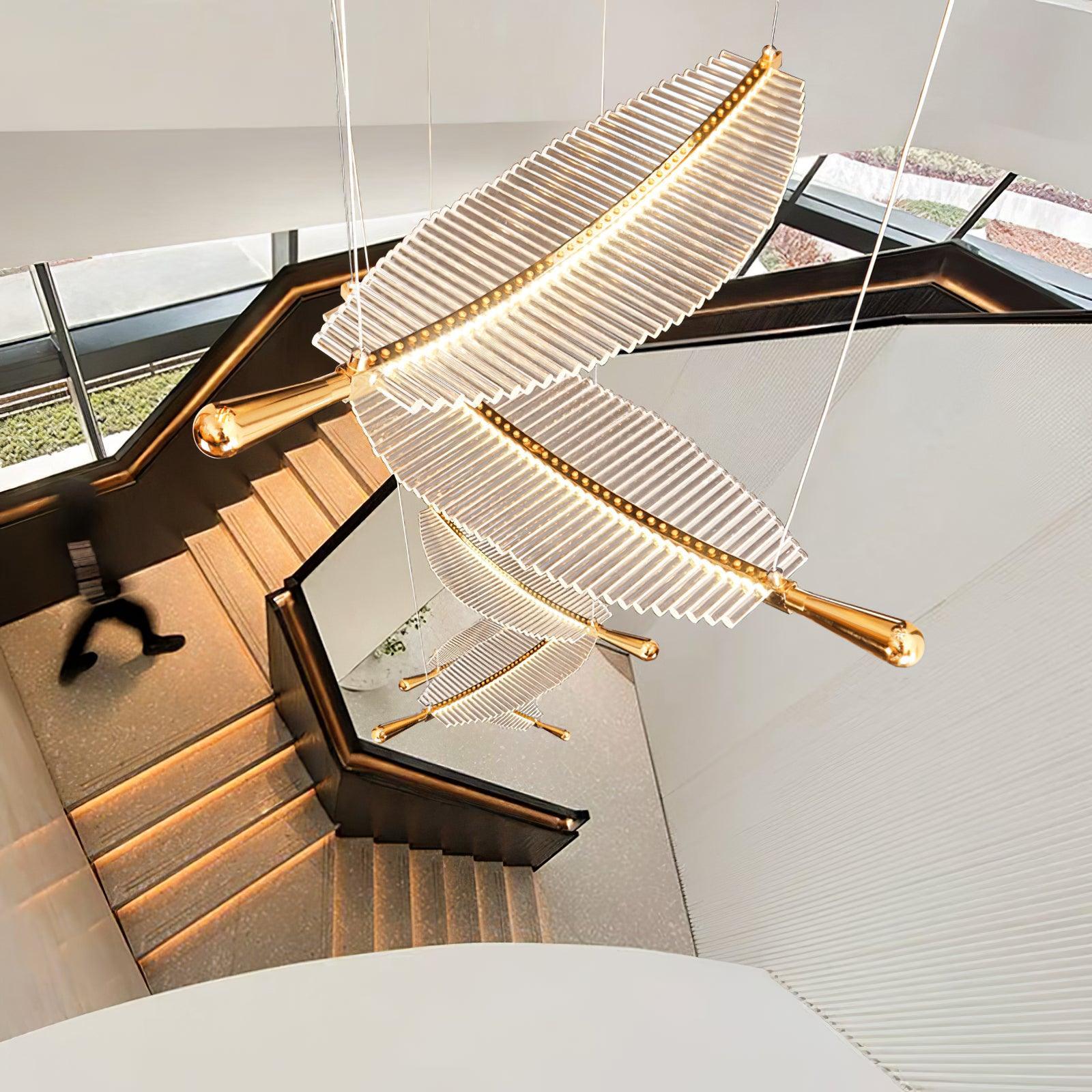 DIY Leaf LED Chandelier