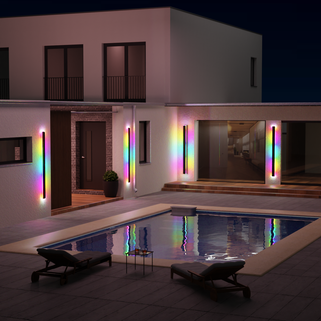 Linear LED Long Exterior Wall Light, detail angle 14, Tianguang Select