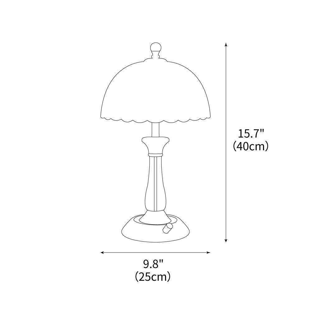 Domed Glass Table Light 9.8