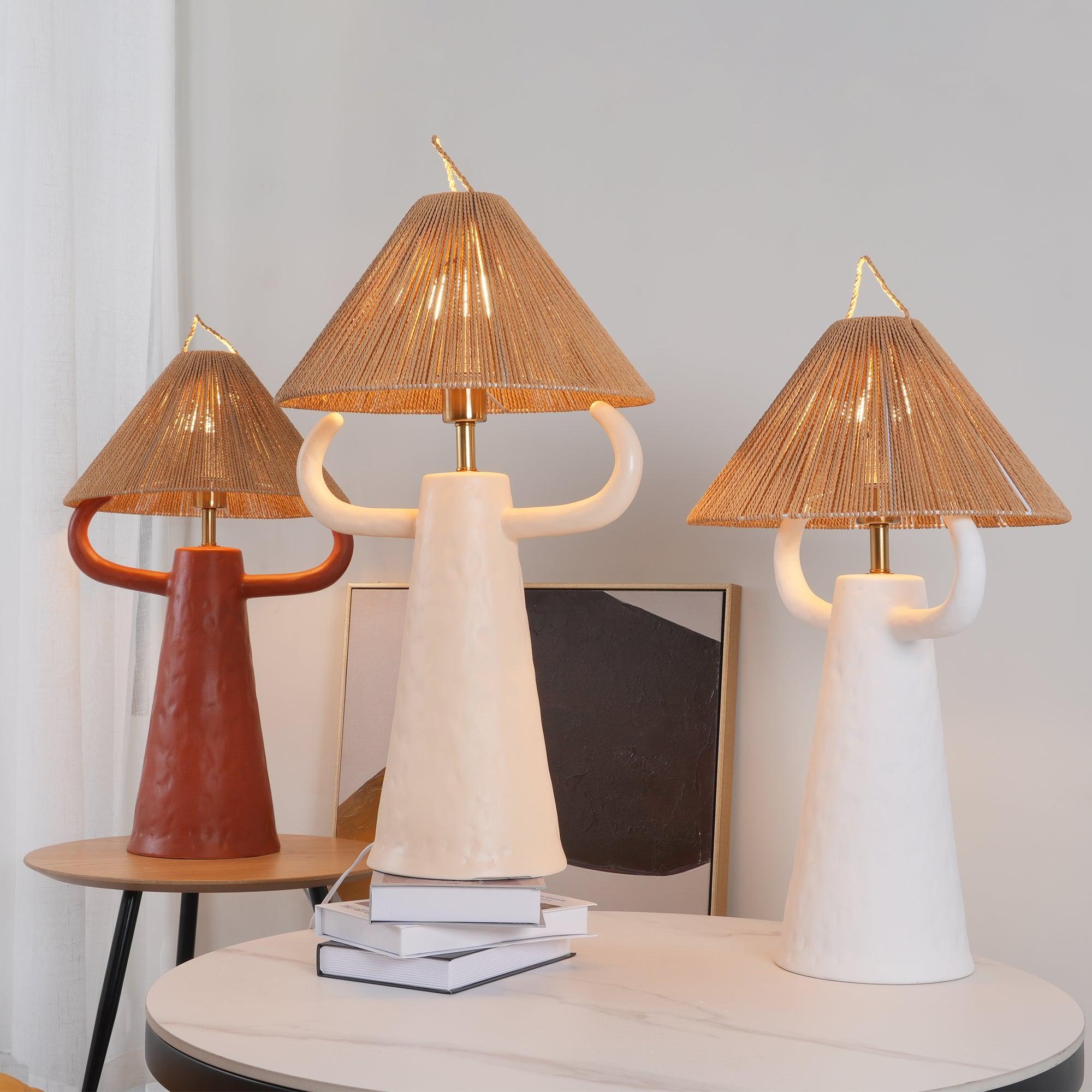 Horns Ceramic Reading Table Lamp