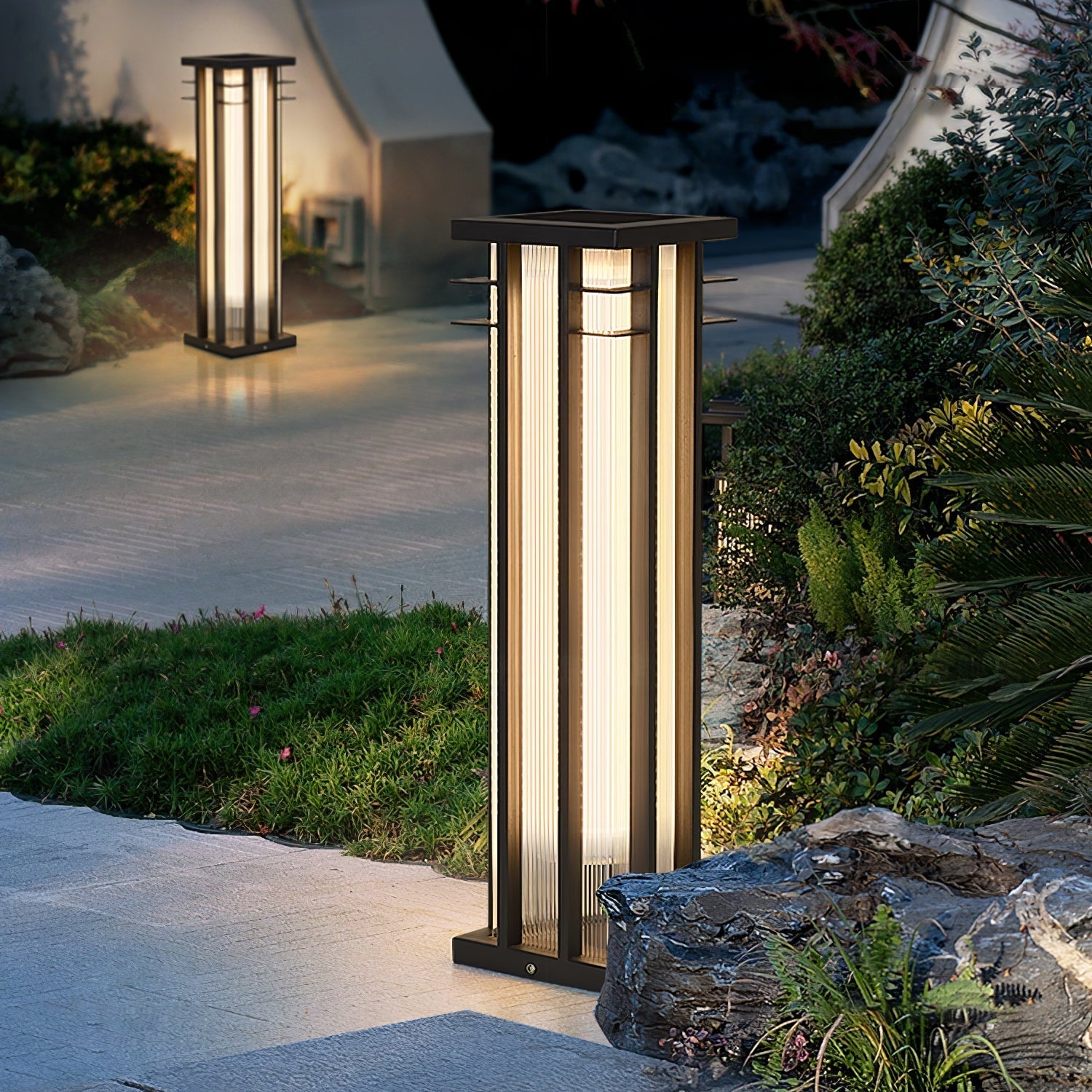 Double Axis Outdoor Post Floor Lamp