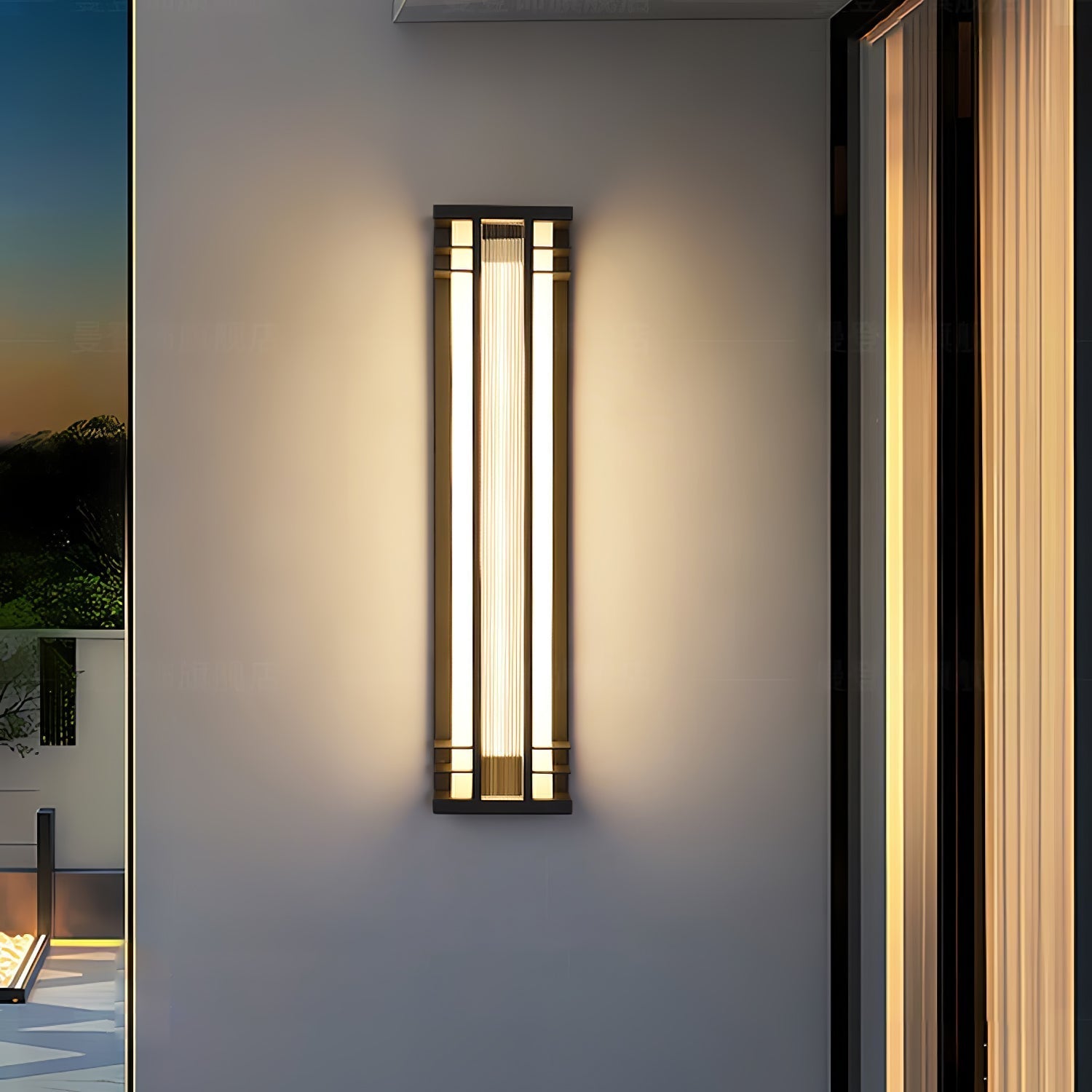 Double Axis Exterior Wall Light - L 6.3 x W 4.7 x H 13.8 Stainless steel, Outdoor Wall Light, detail 3