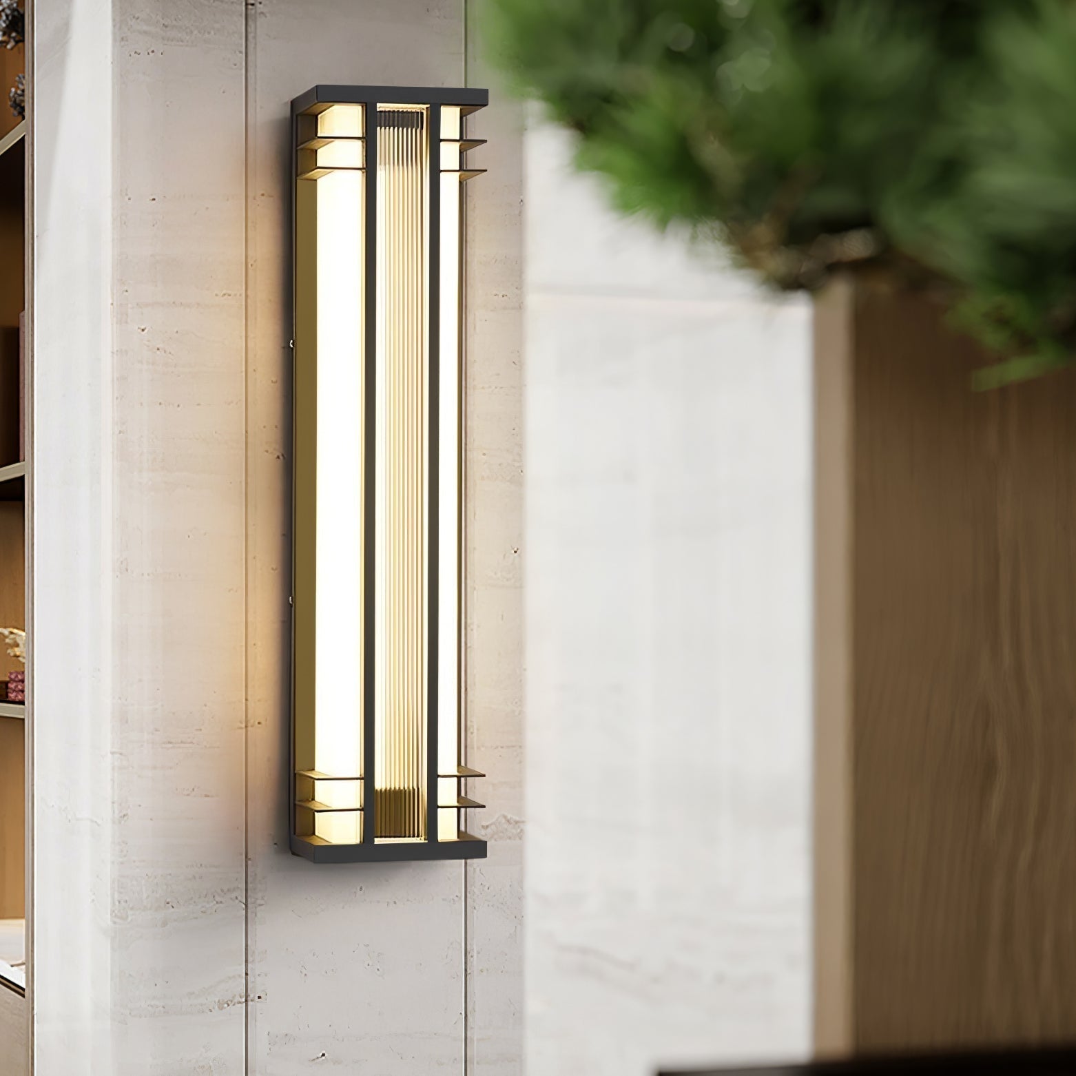 Double Axis Exterior Wall Light - L 6.3 x W 4.7 x H 13.8 Stainless steel, Outdoor Wall Light, detail 24