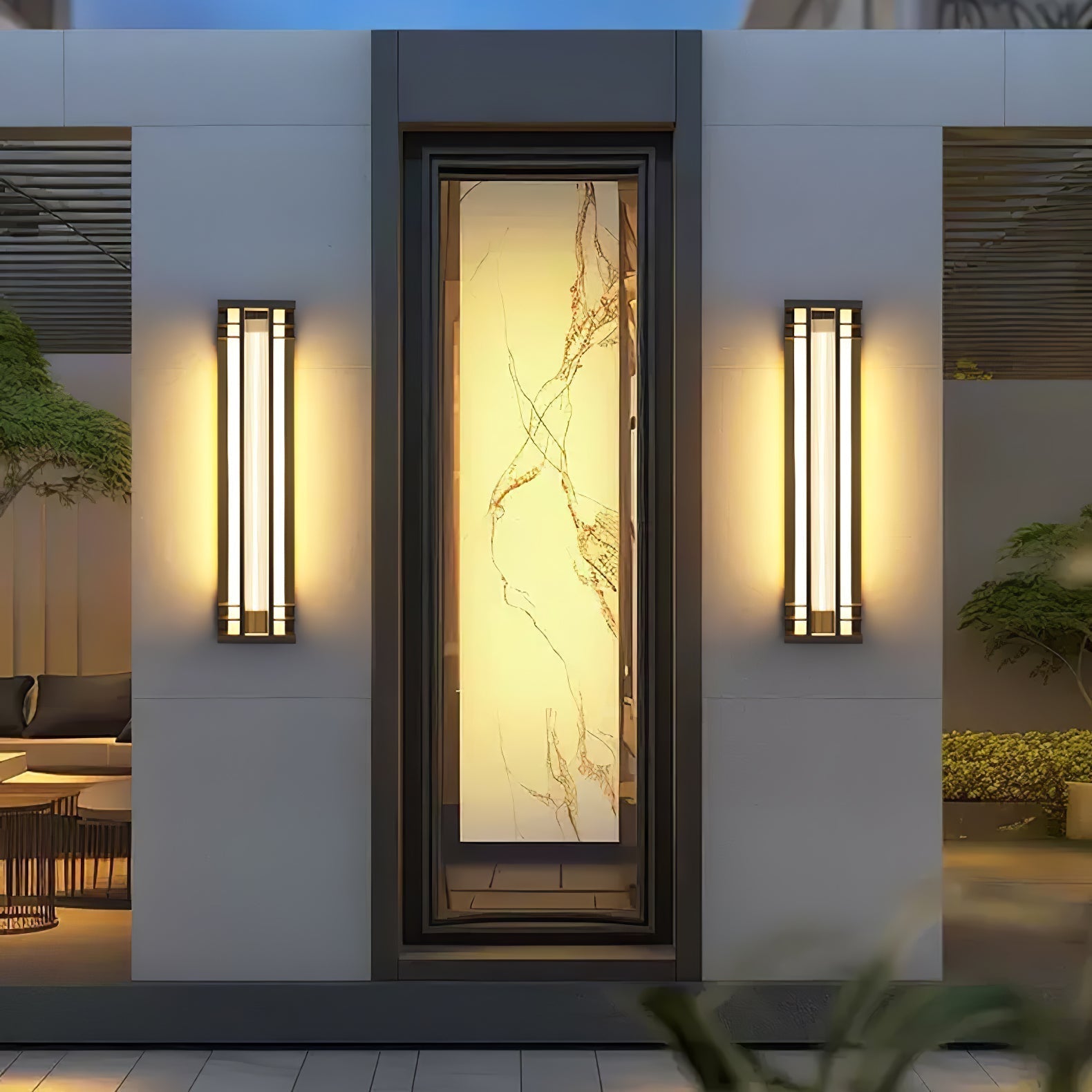Double Axis Exterior Wall Light - L 6.3 x W 4.7 x H 13.8 Stainless steel, Outdoor Wall Light, detail 5