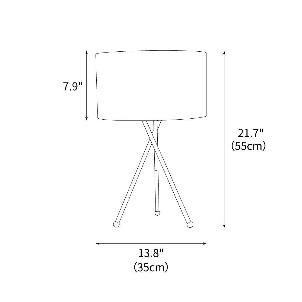 Drum Shaped Table Lamp 13.8
