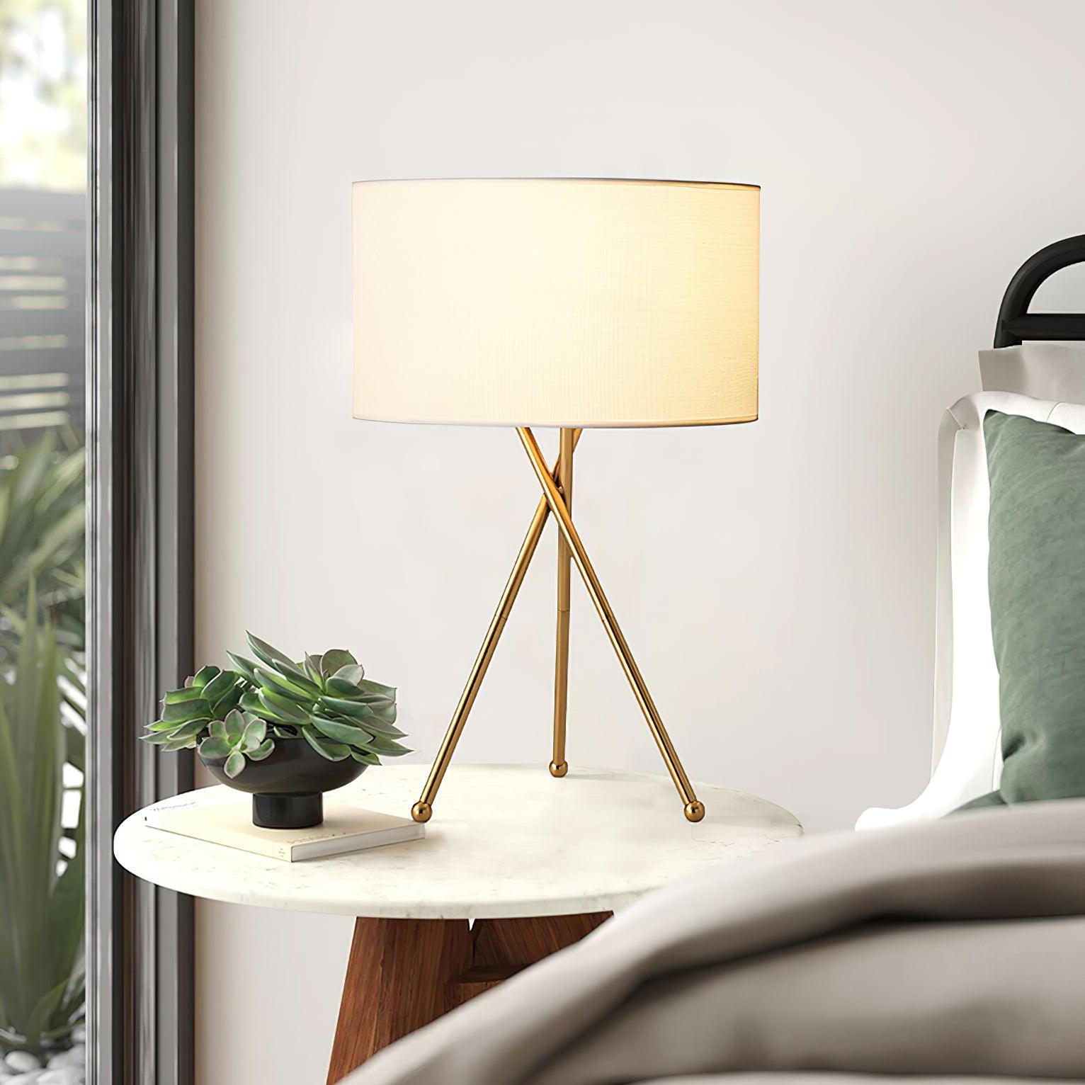 Drum Shaped Table Lamp 13.8