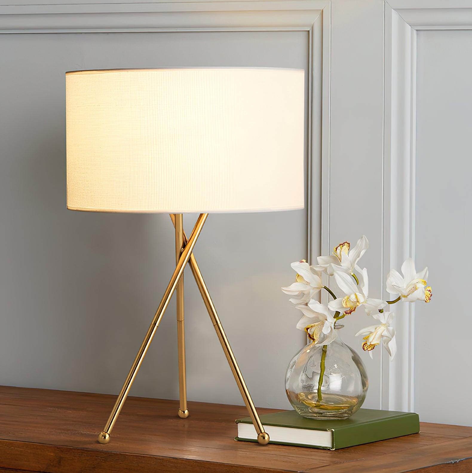 Drum Shaped Table Lamp 13.8