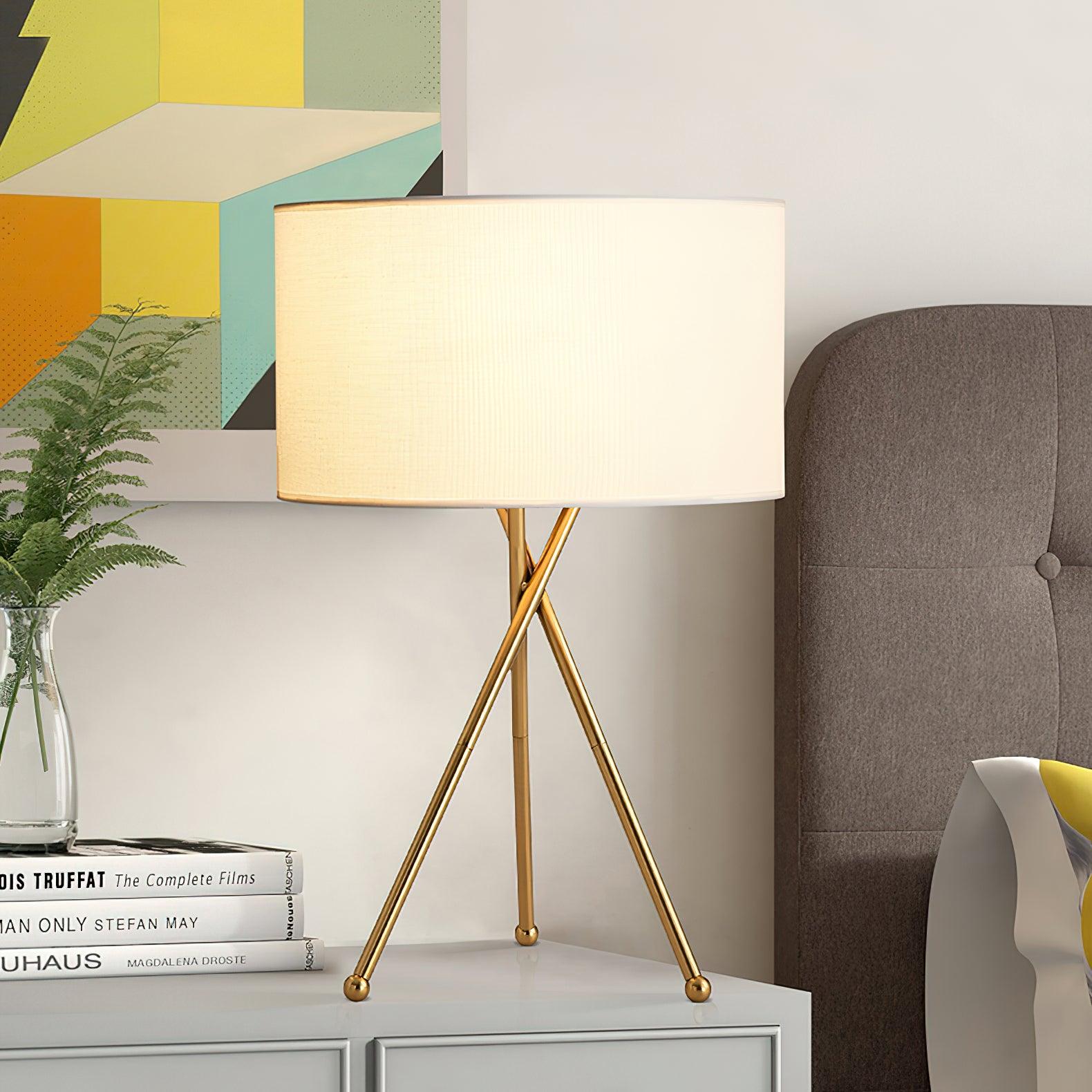 Drum Shaped Table Lamp 13.8