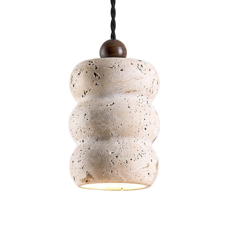 travertine pendant light shown as a main product image for entryways
