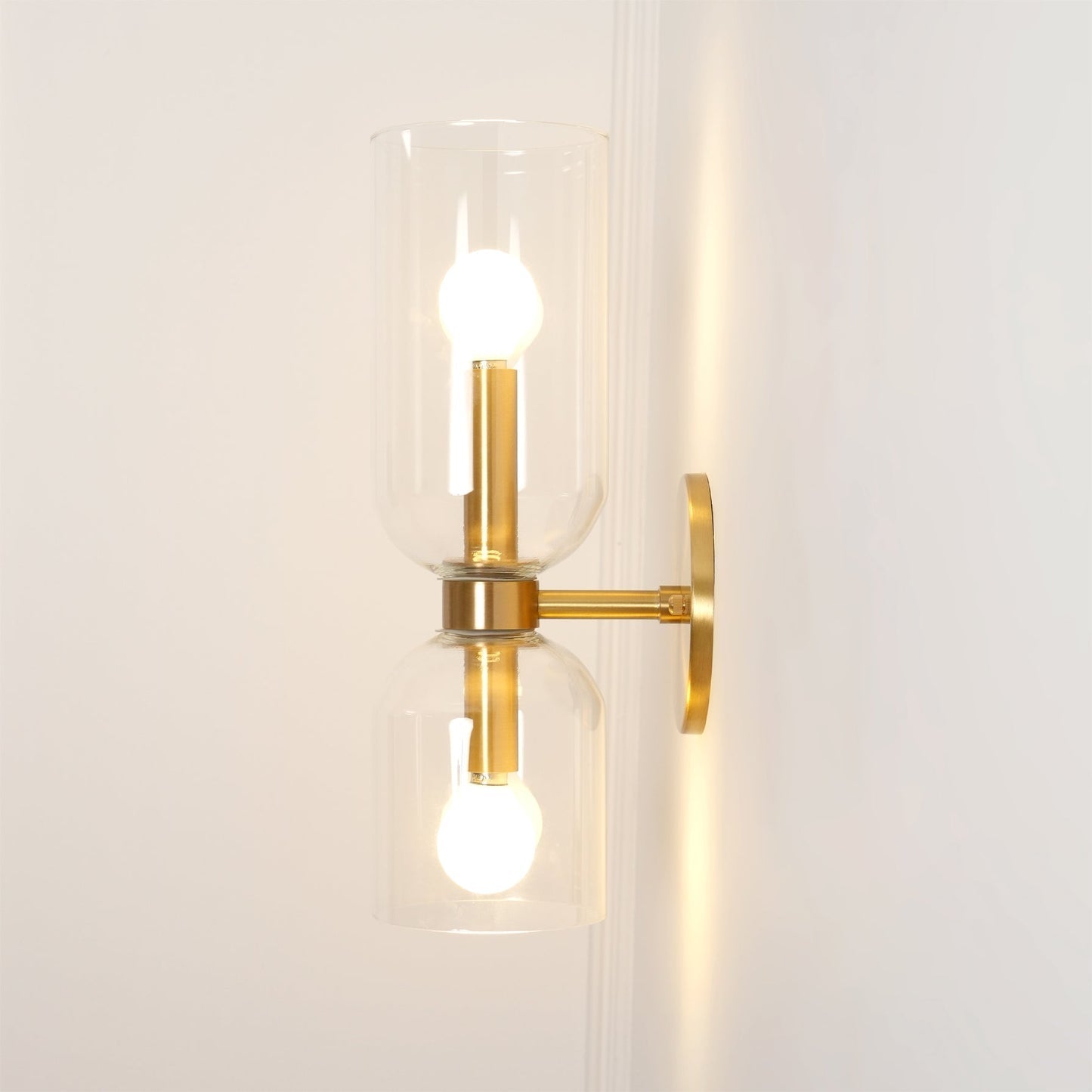 Edie Wall Light - Dia 12cm x H 35cm Brass, Hardwired Wall Sconce, detail 66