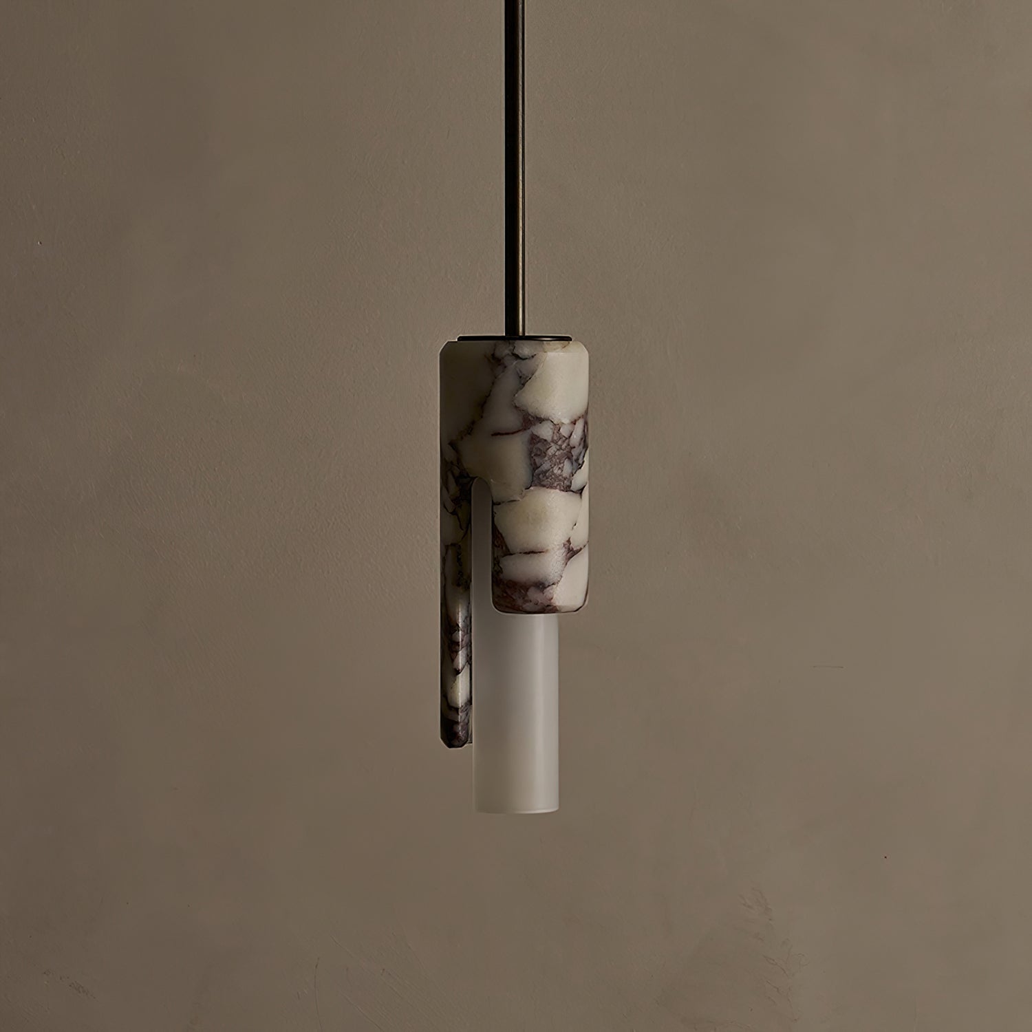 Elegant Stone Shadow Pendant Lamp 3.1″