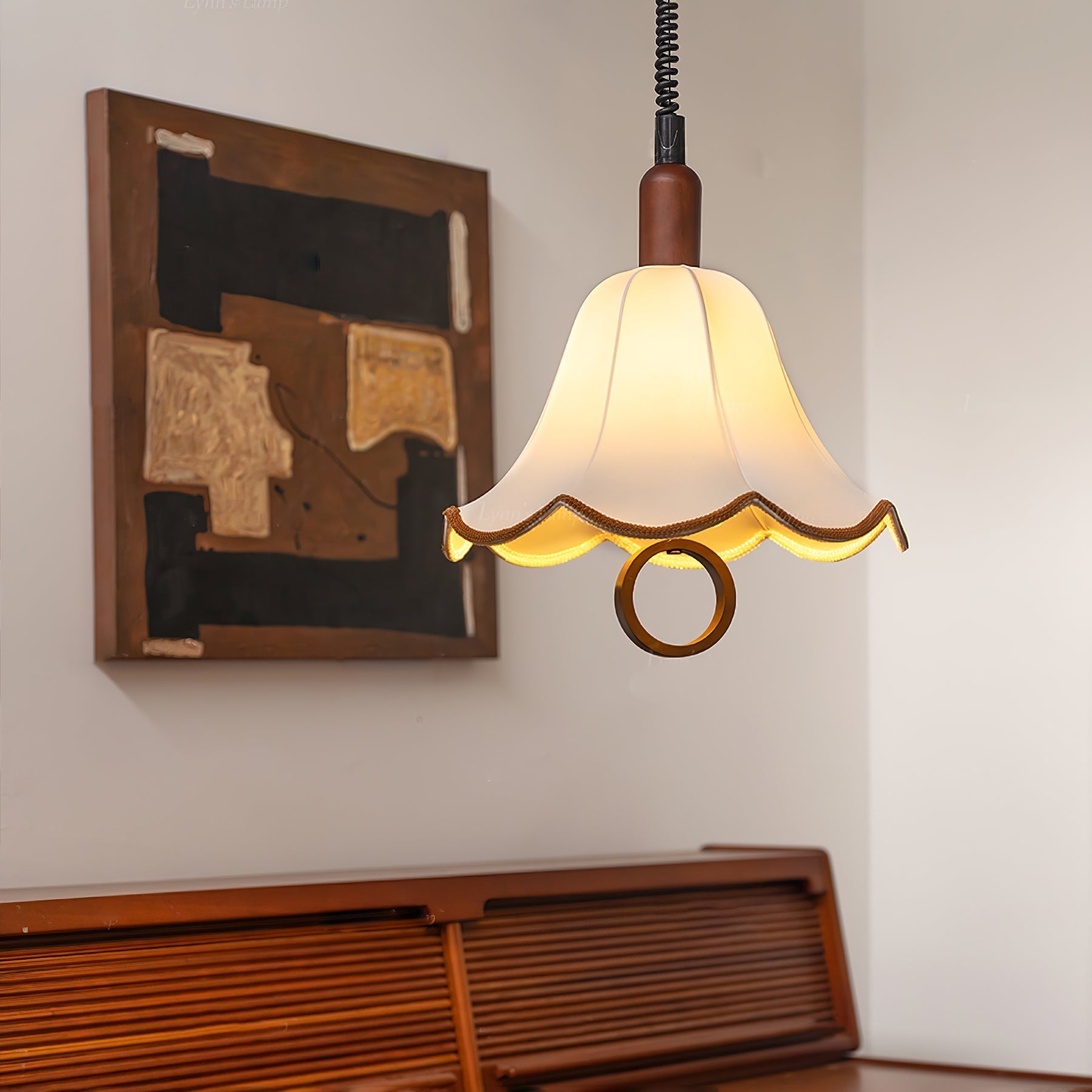 Eryn Fabric Pendant Light detail view 5