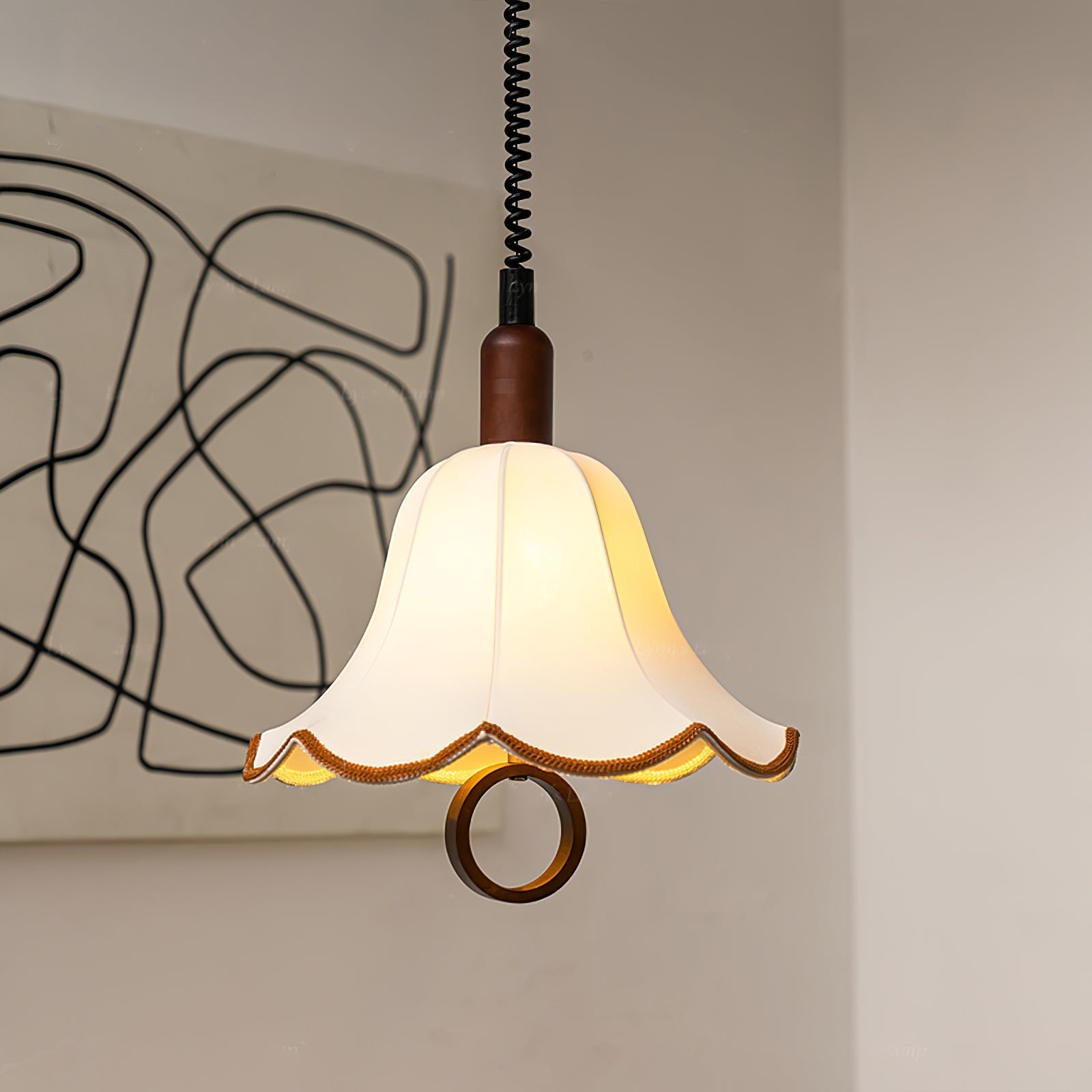 Eryn Fabric Pendant Light detail view 3