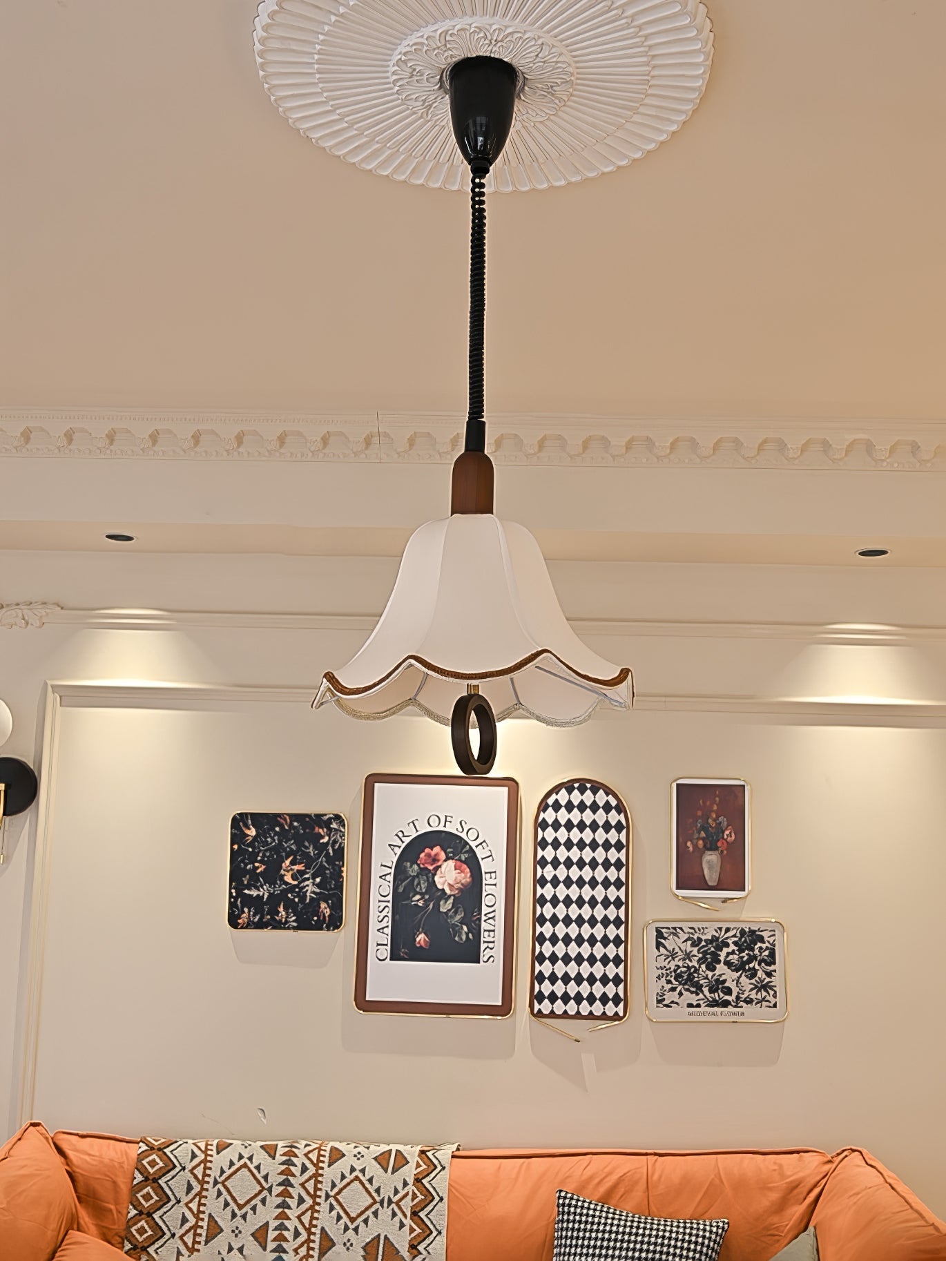 Eryn Fabric Pendant Light detail view 9