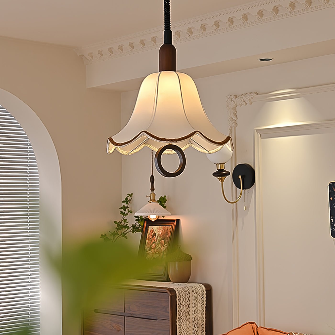 Eryn Fabric Pendant Light detail view 2
