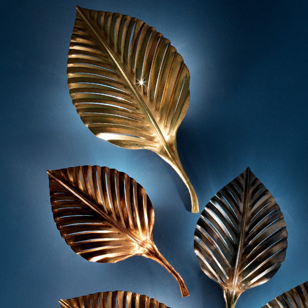 Exclusive Designer Italian Palm Leaf Wall Floor Lamp