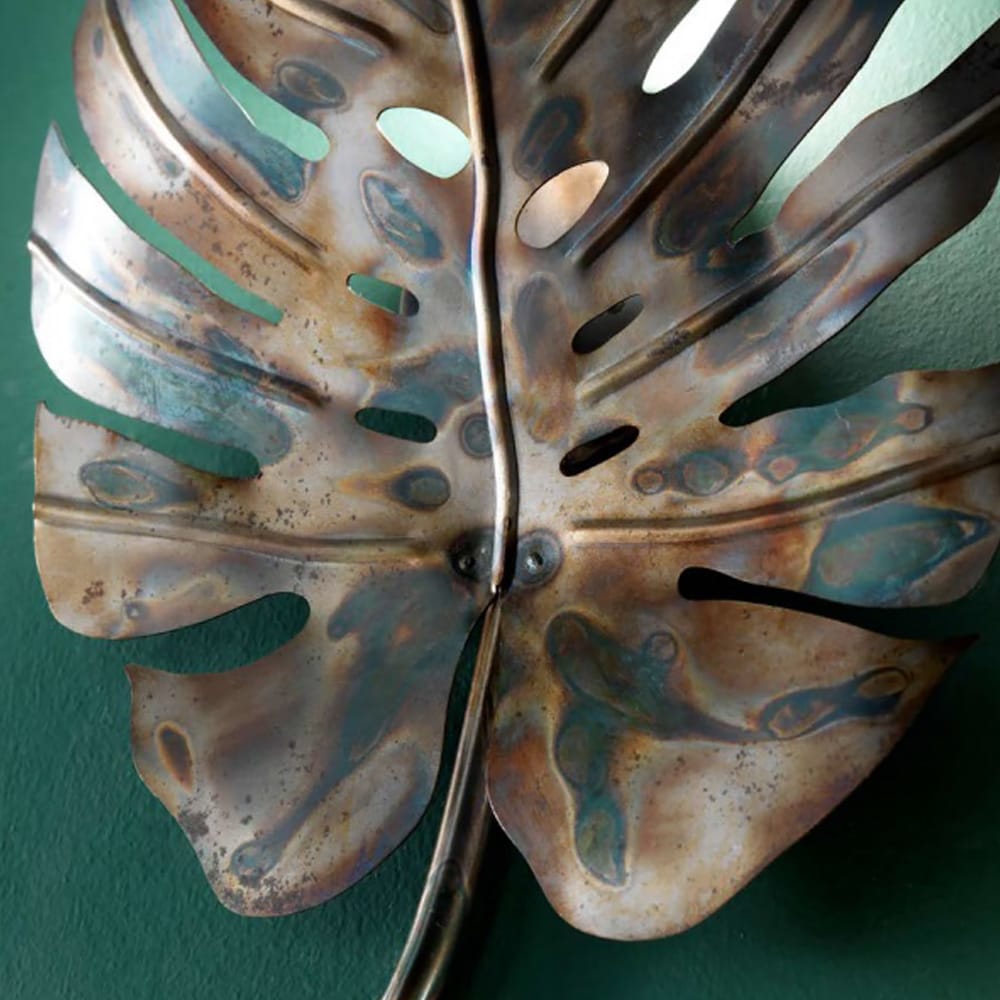 Exclusive Designer Italian Tropical Leaf Wall Sconce