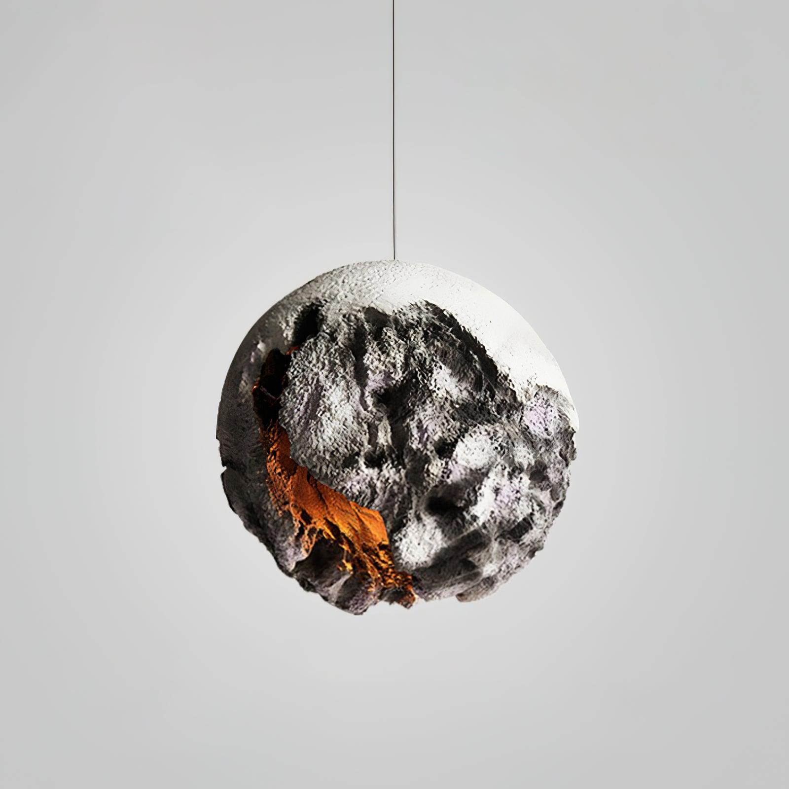 Close-up angle of Irregular Planet Pendant Lamp Chandelier showing form and material detail