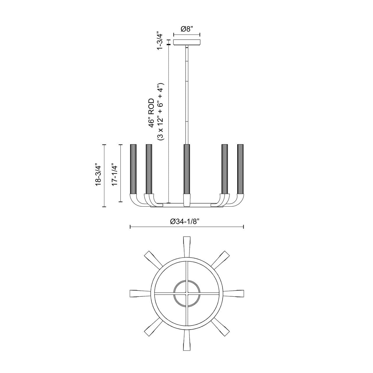 Flute Chandelier