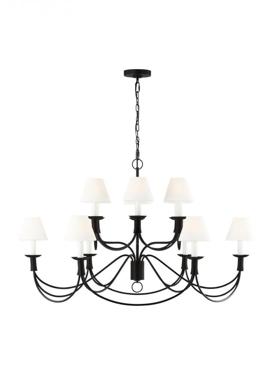 Matchstix Chandelier, 14-Light, Brass, Aged Gold Brass, 34.75"W (C64614AGOP 305XRXZ)