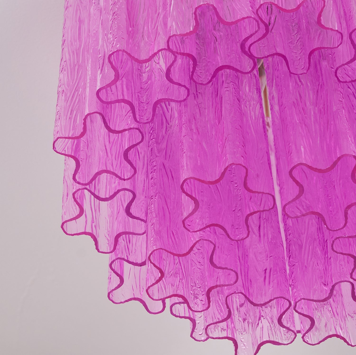 Fiora Rose Red Glass Chandelier detail view 19