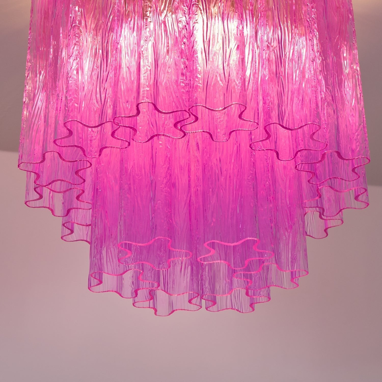 Fiora Rose Red Glass Chandelier detail view 7