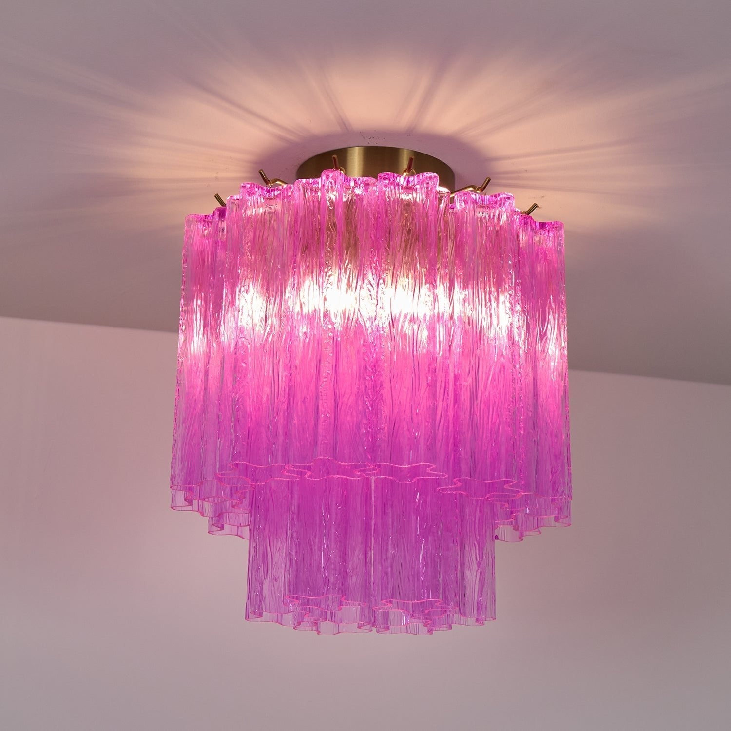 Fiora Purple Glass Ceiling Light detail view 10
