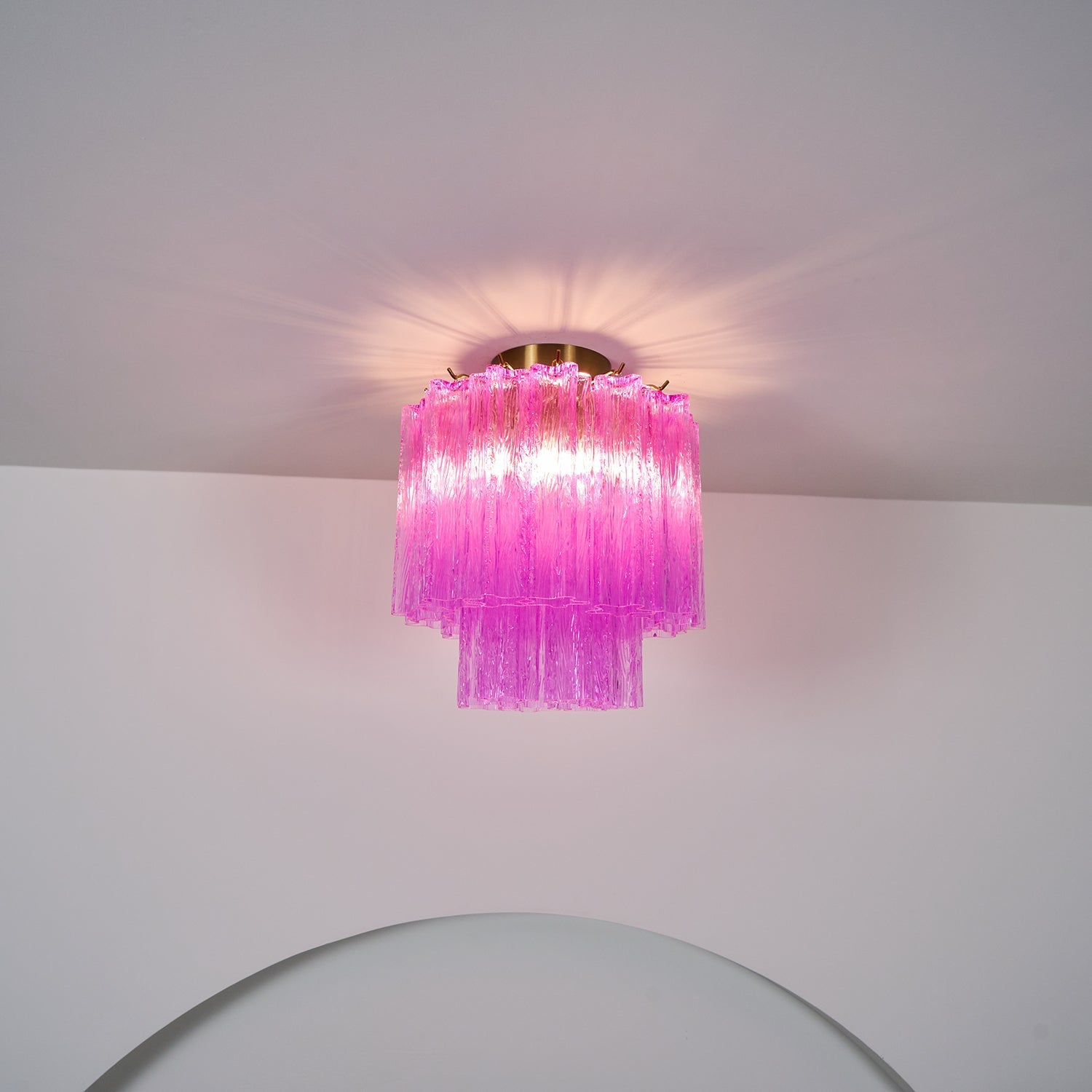 Fiora Purple Glass Ceiling Light detail view 14