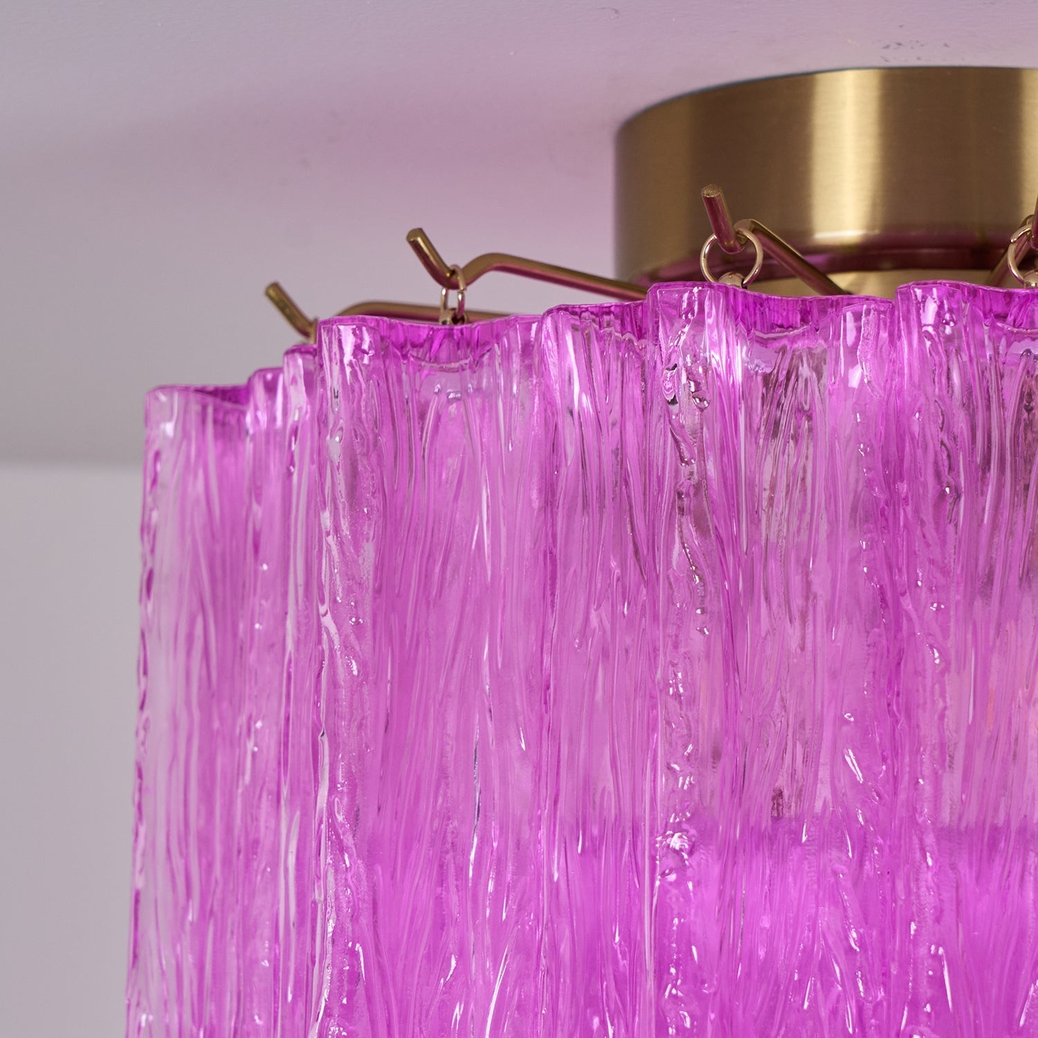 Fiora Rose Red Glass Chandelier detail view 22