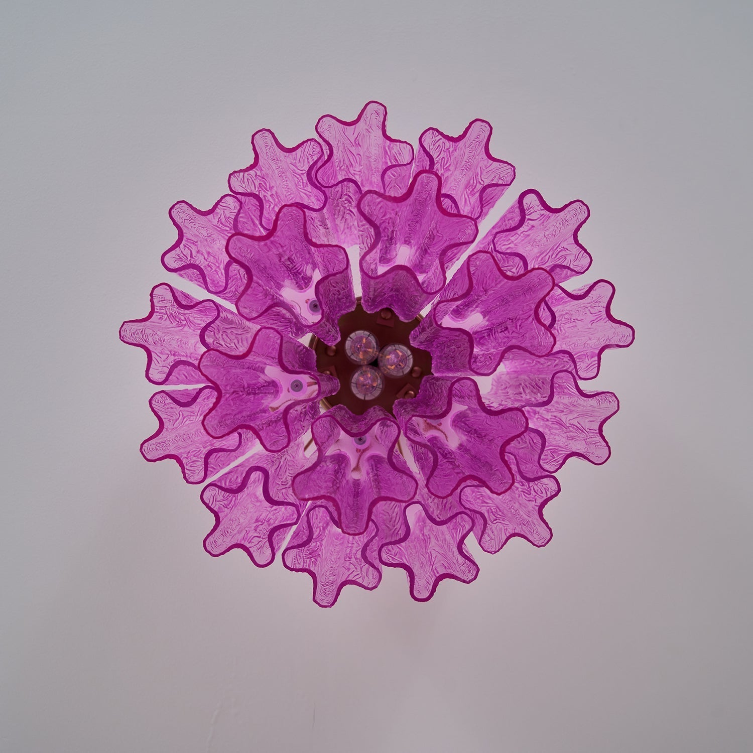 Fiora Purple Glass Ceiling Light detail view 8