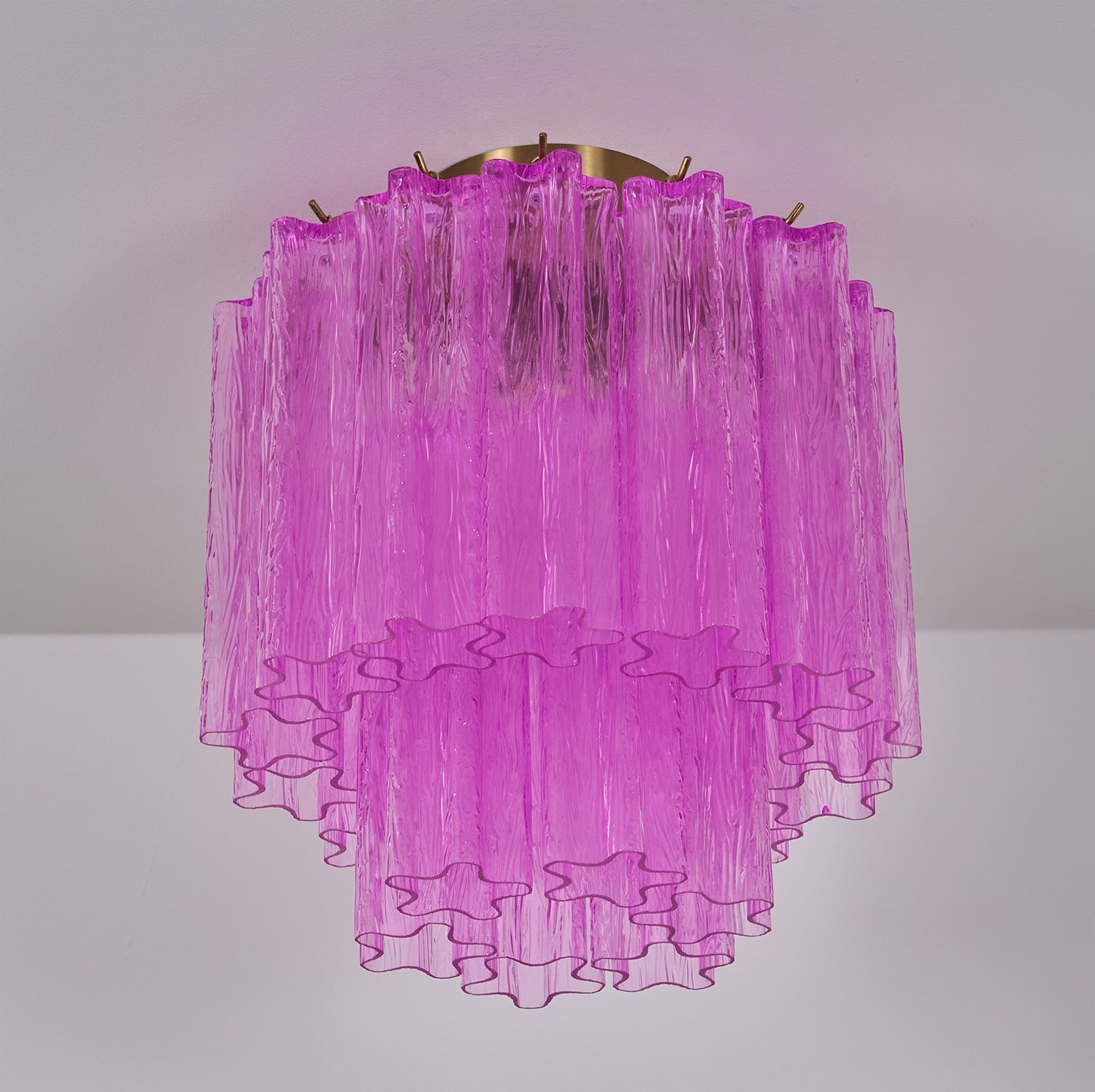 Fiora Rose Red Glass Chandelier detail view 17