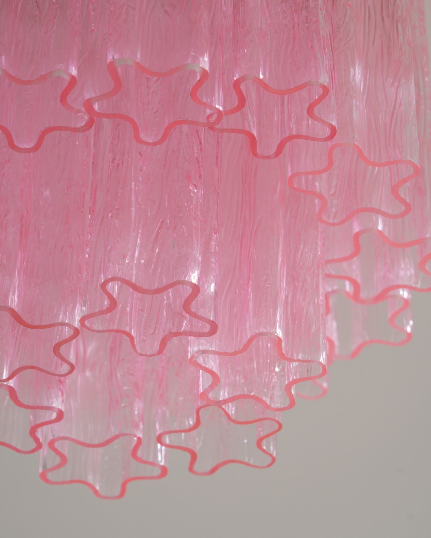 Fiora Pink Murano Glass Ceiling Light