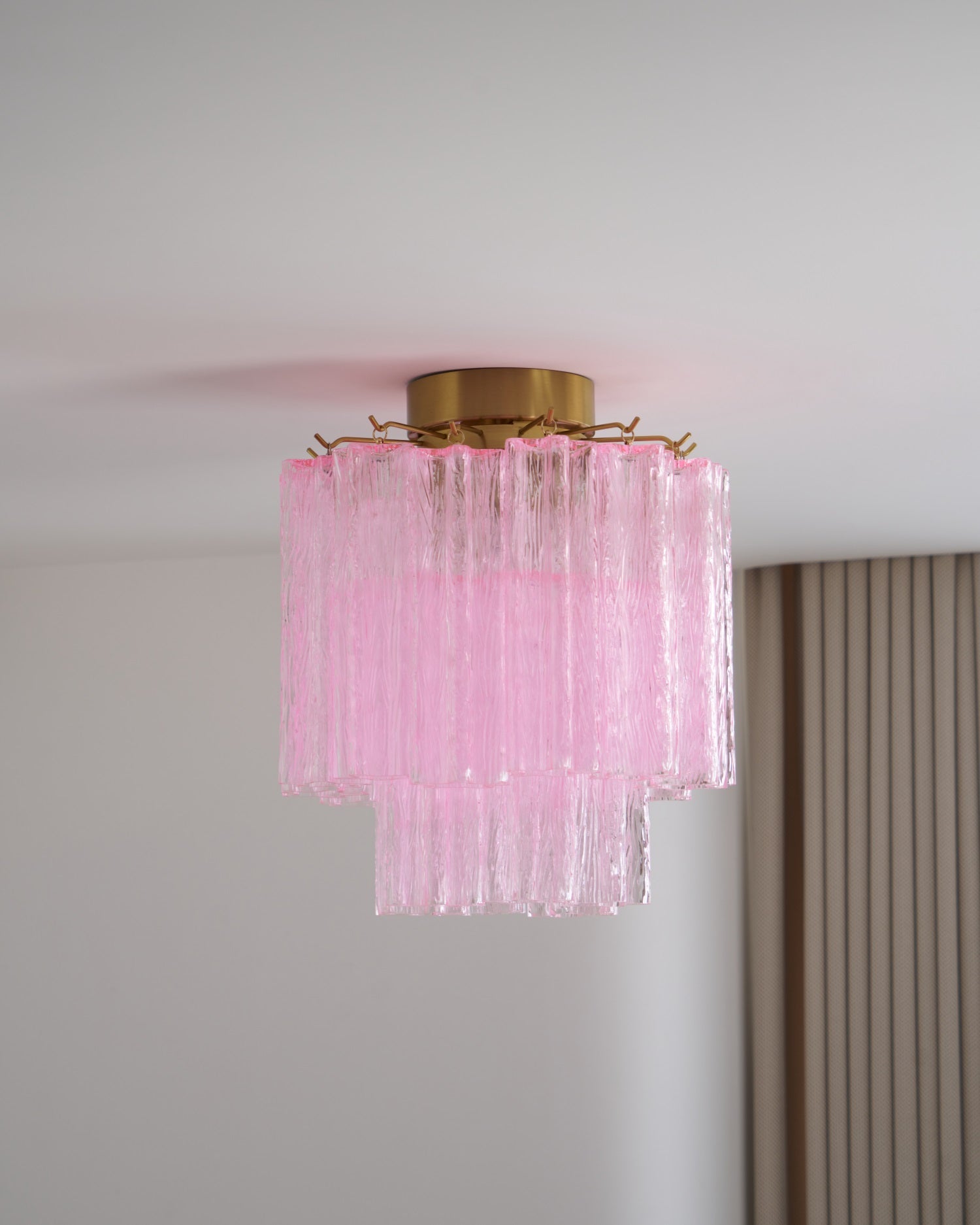 Fiora Pink Murano Glass Ceiling Light
