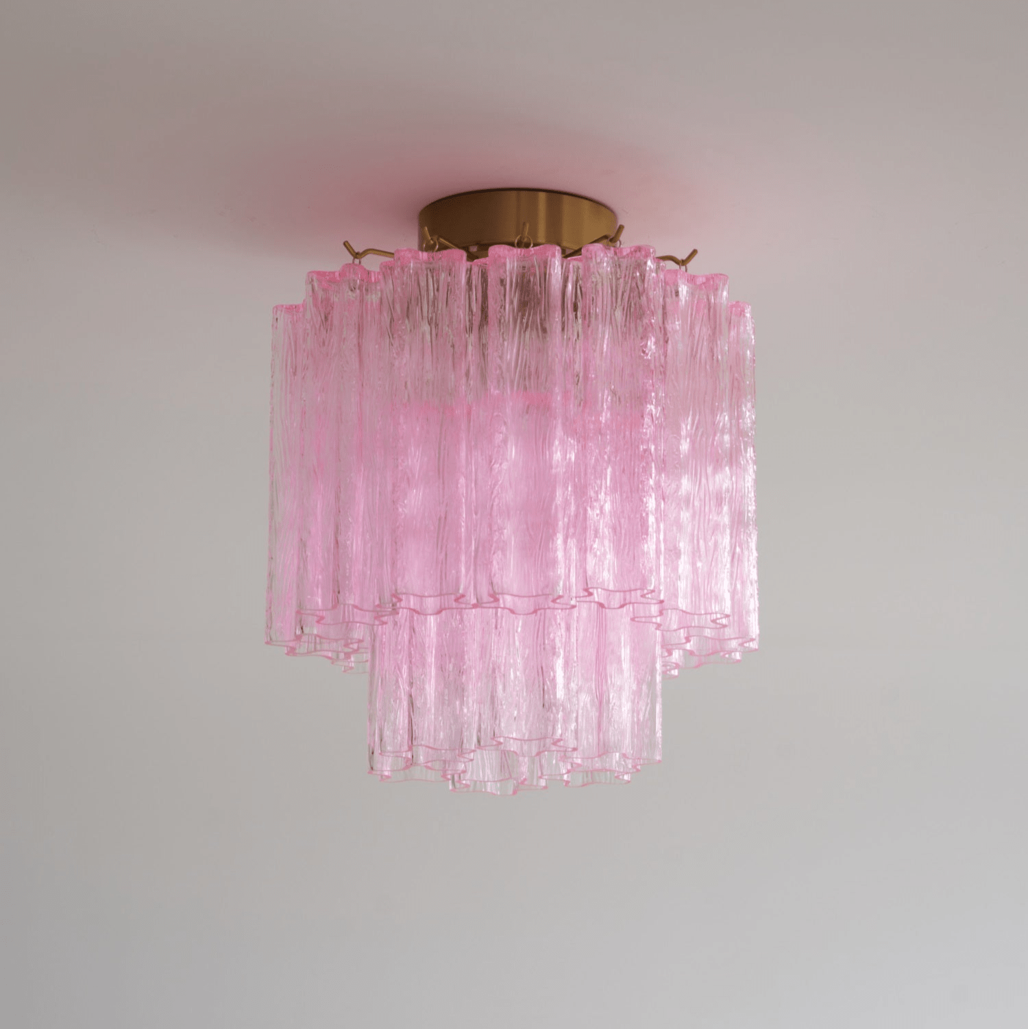 Fiora Pink Murano Glass Ceiling Light