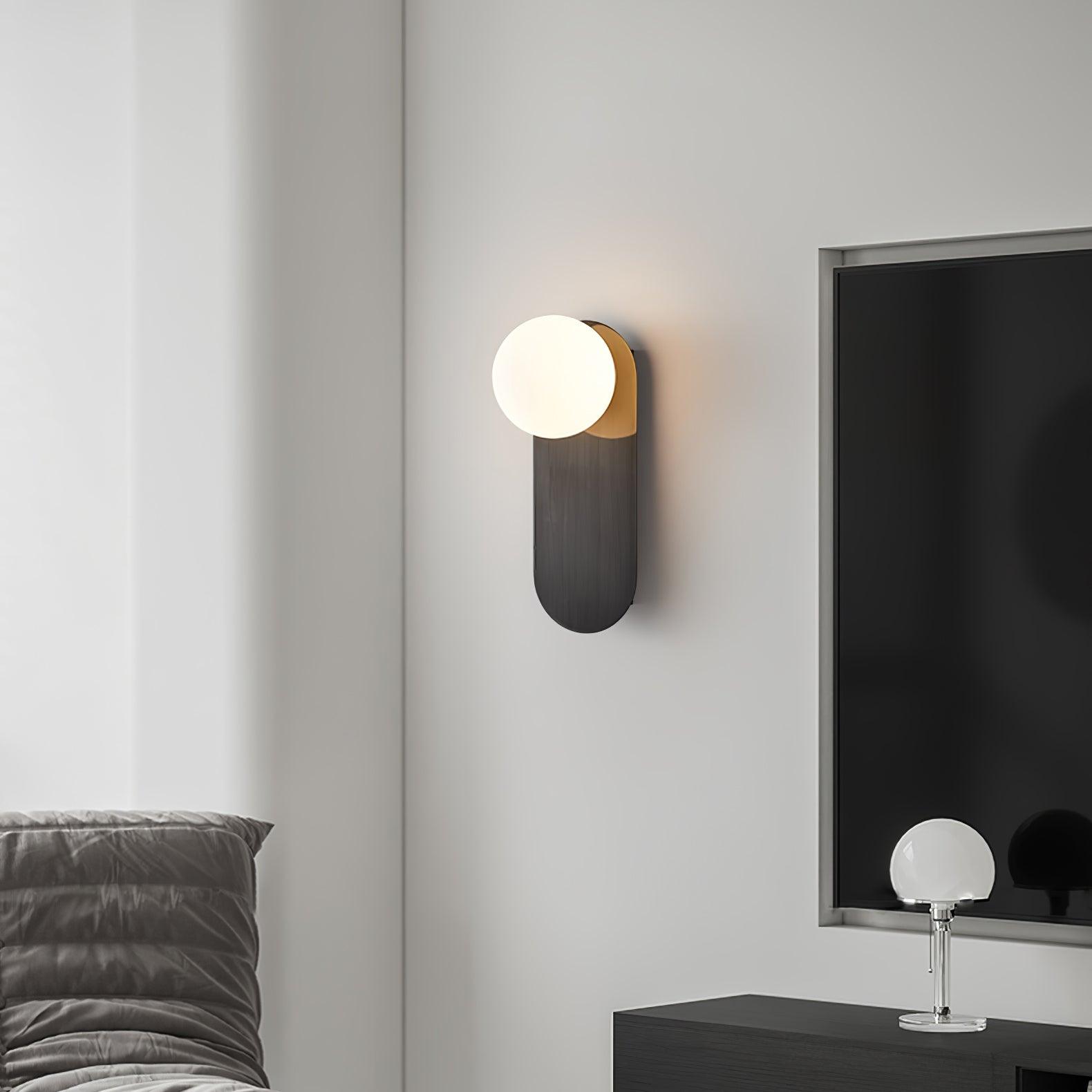 Flat Base Globe Bracket Light Wall Light, Hardwired Wall Sconce, detail 12