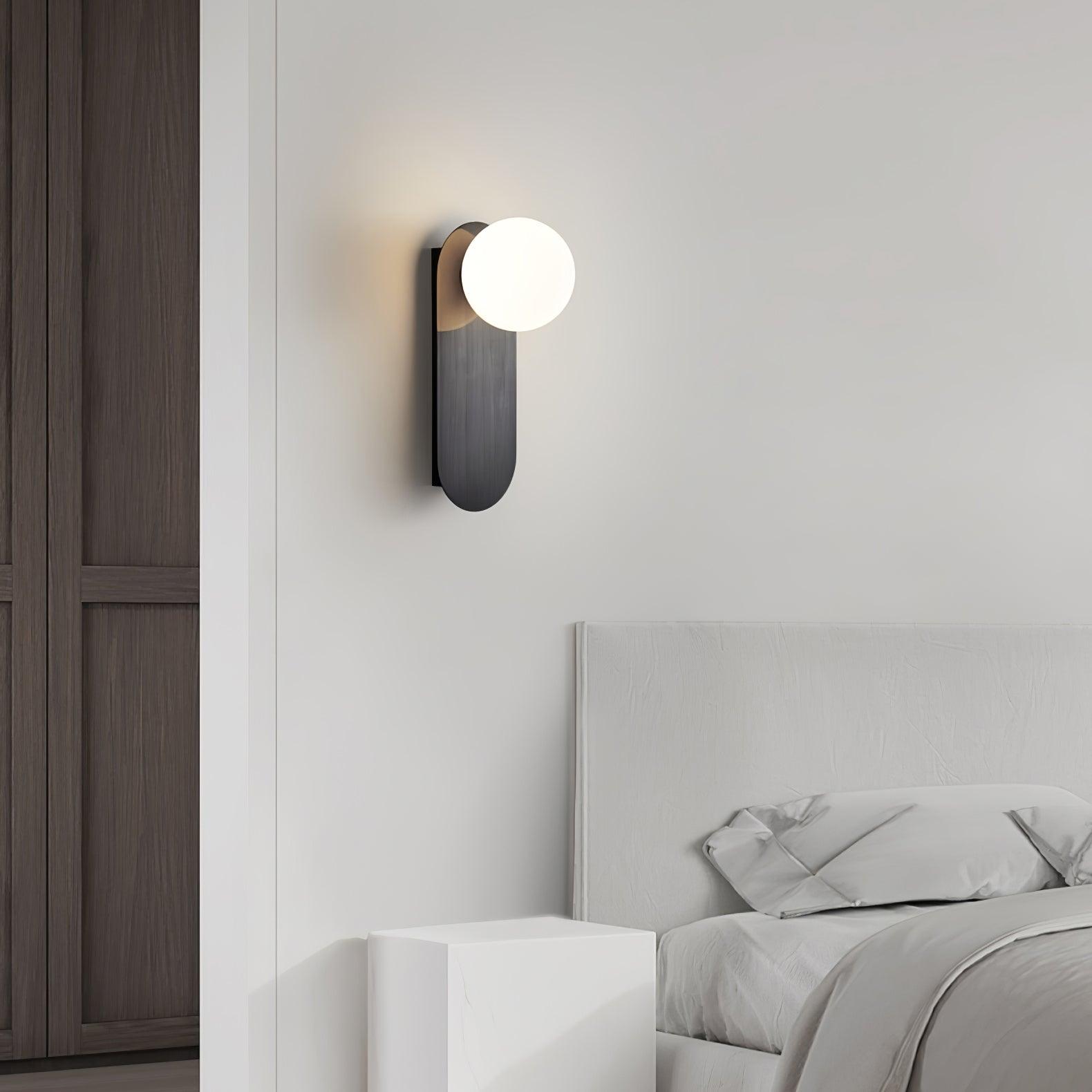 Flat Base Globe Bracket Light Wall Light, Hardwired Wall Sconce, detail 21