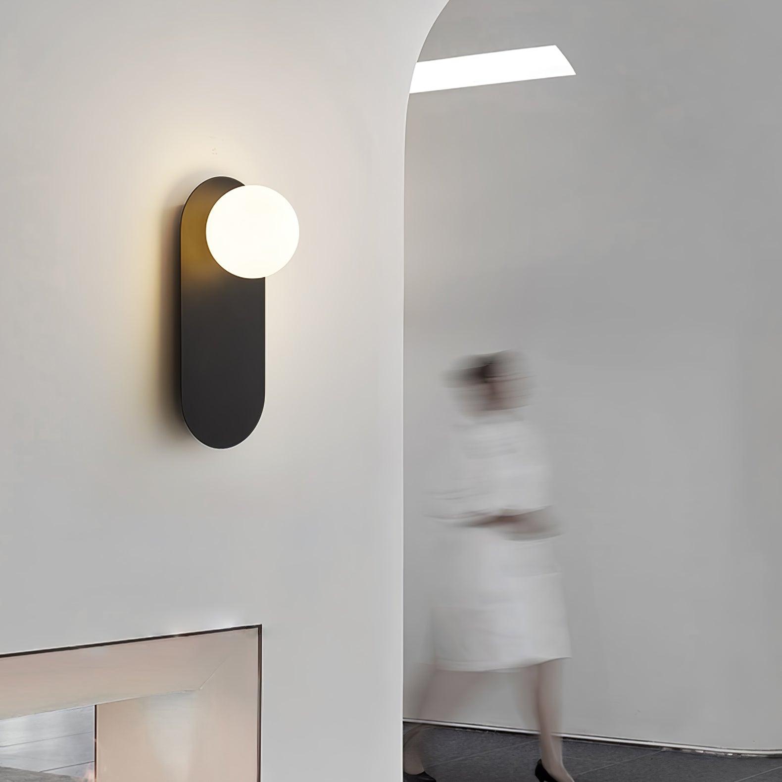 Flat Base Globe Bracket Light Wall Light, Hardwired Wall Sconce, detail 9