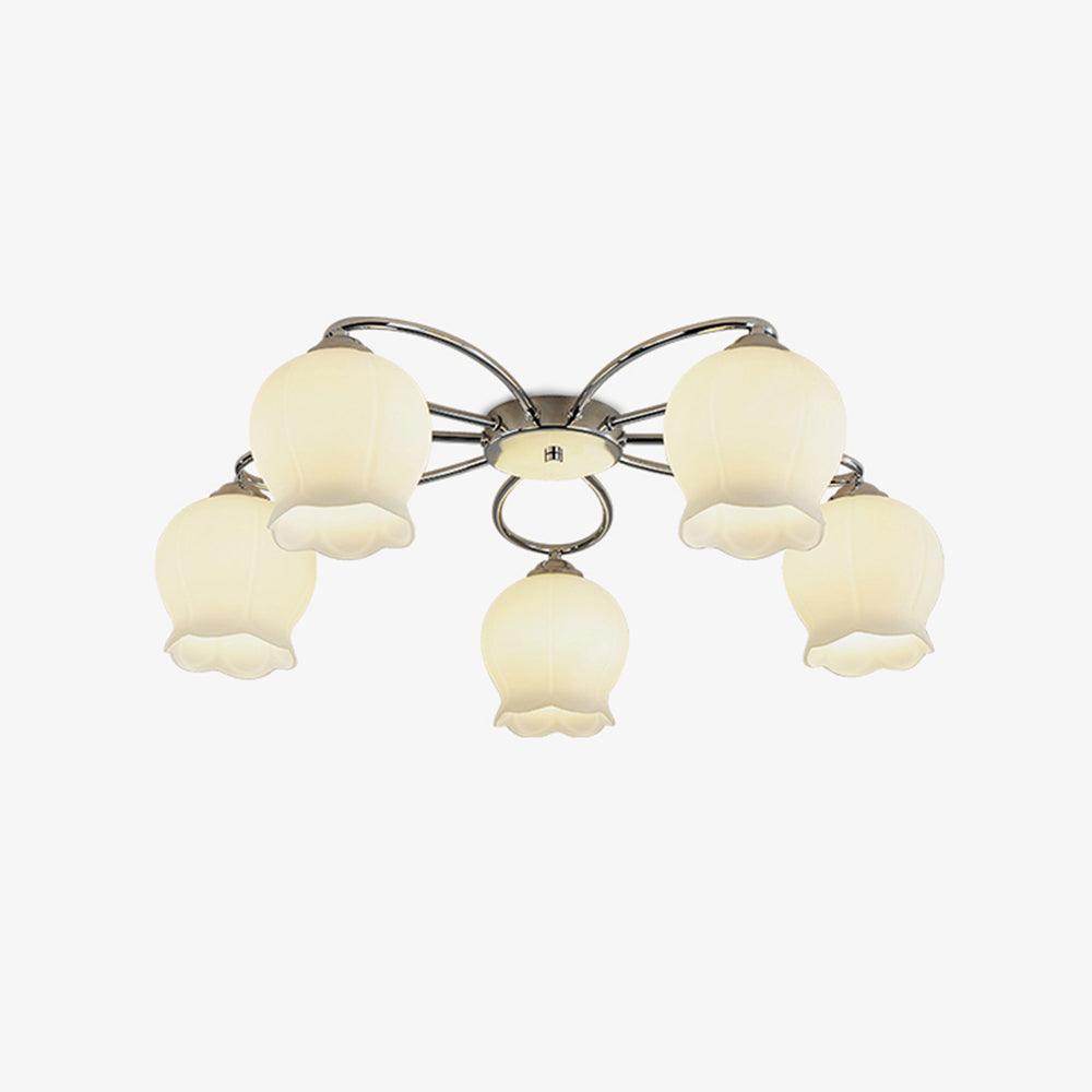 Floral Glass Ceiling Lamp