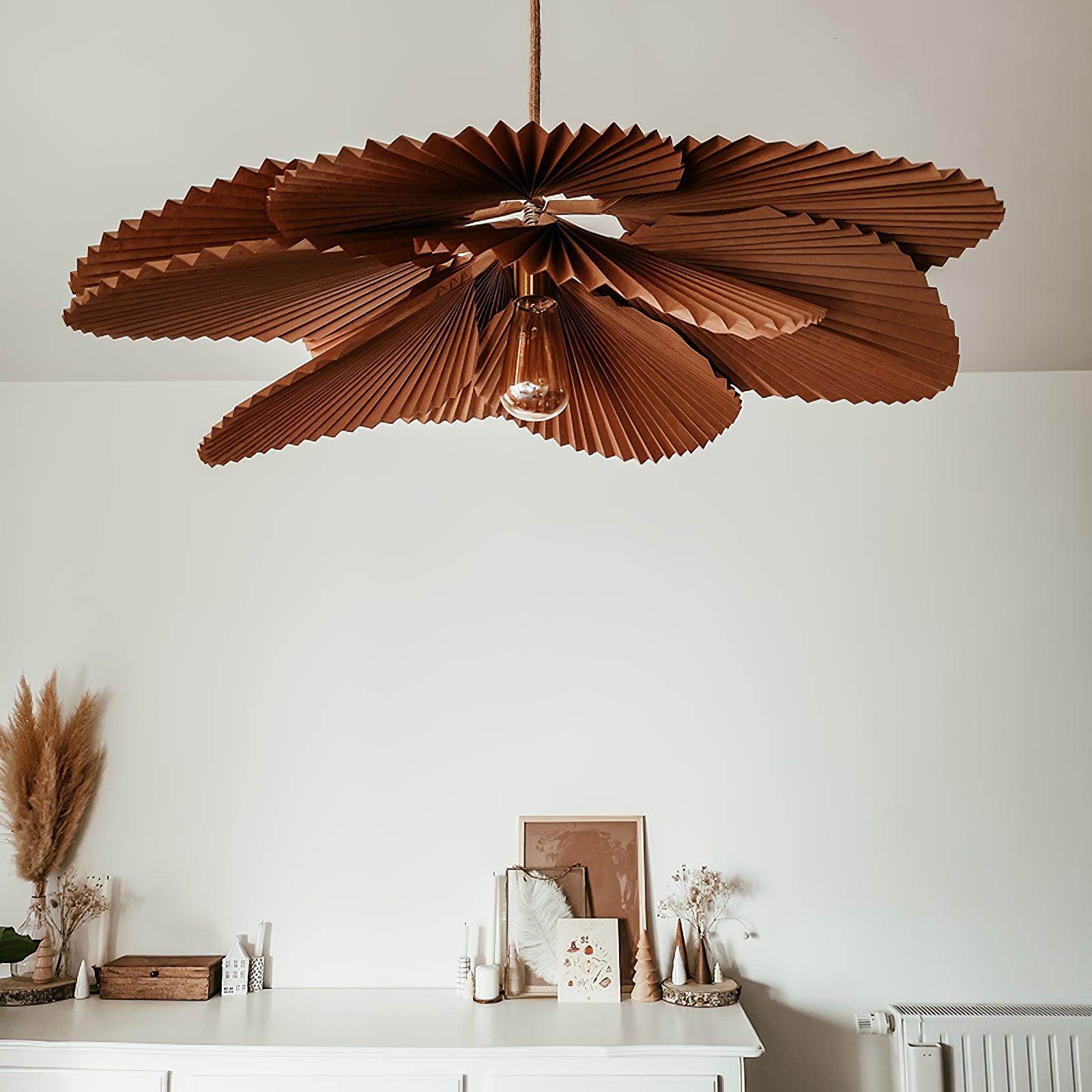 Folded Leaf Lotus Chandelier