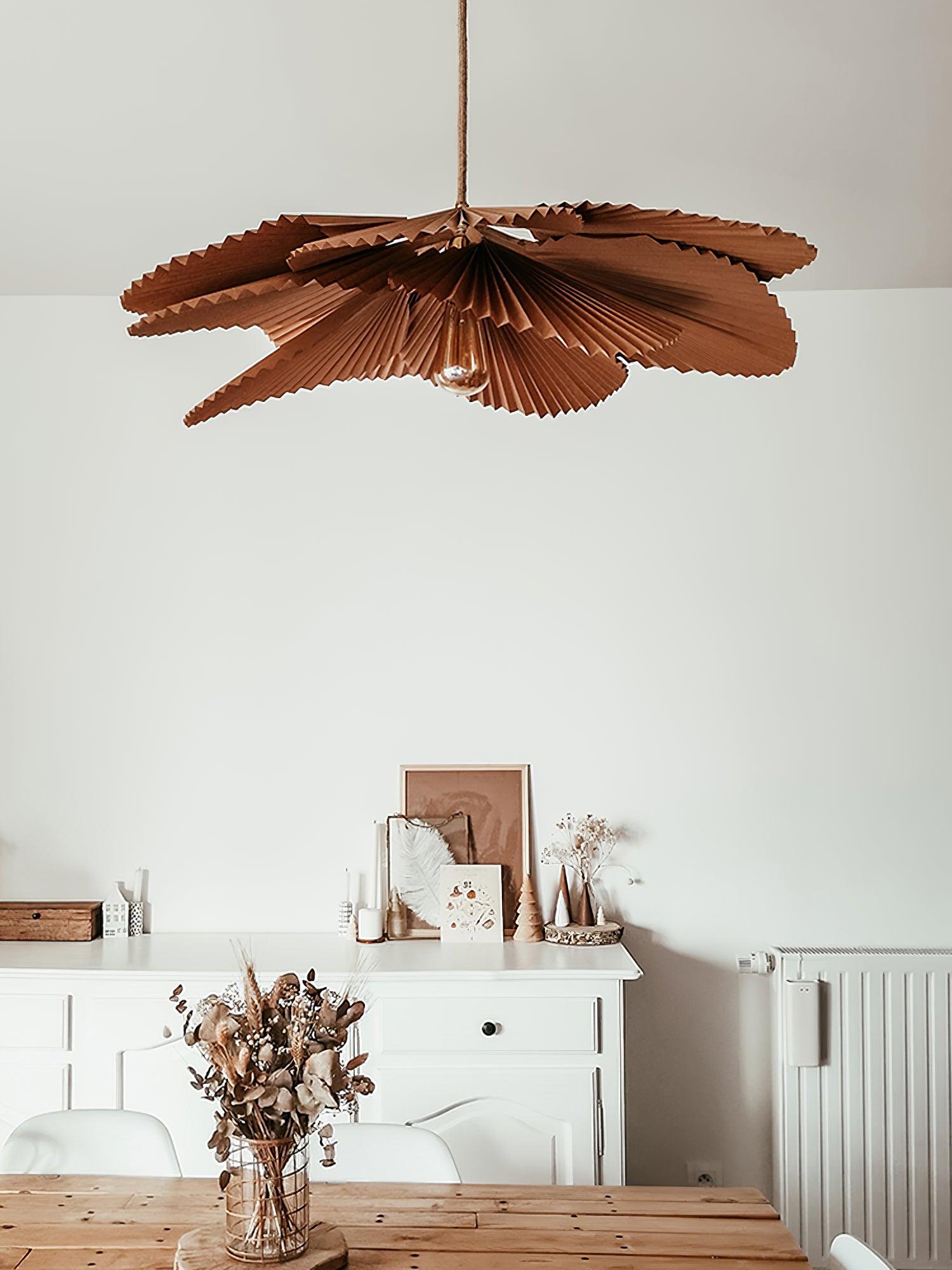 Folded Leaf Lotus Chandelier