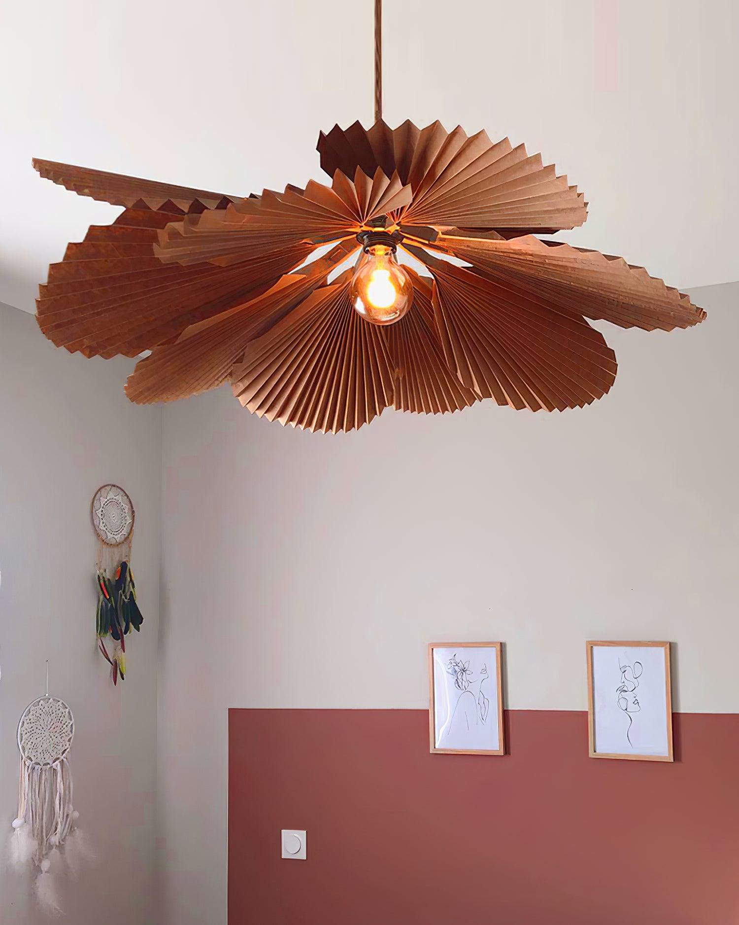 Folded Leaf Lotus Chandelier