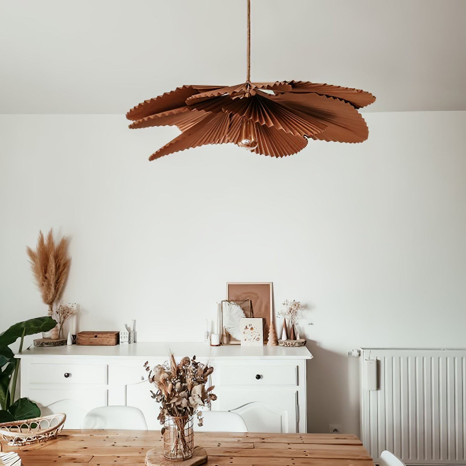 Folded Leaf Lotus Chandelier