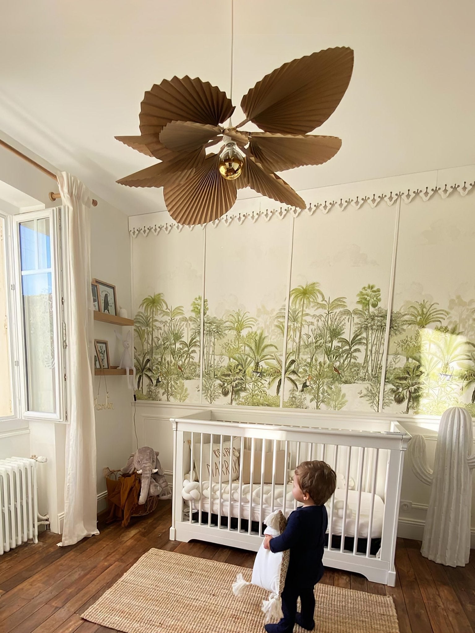 Folded Leaf Lotus Chandelier