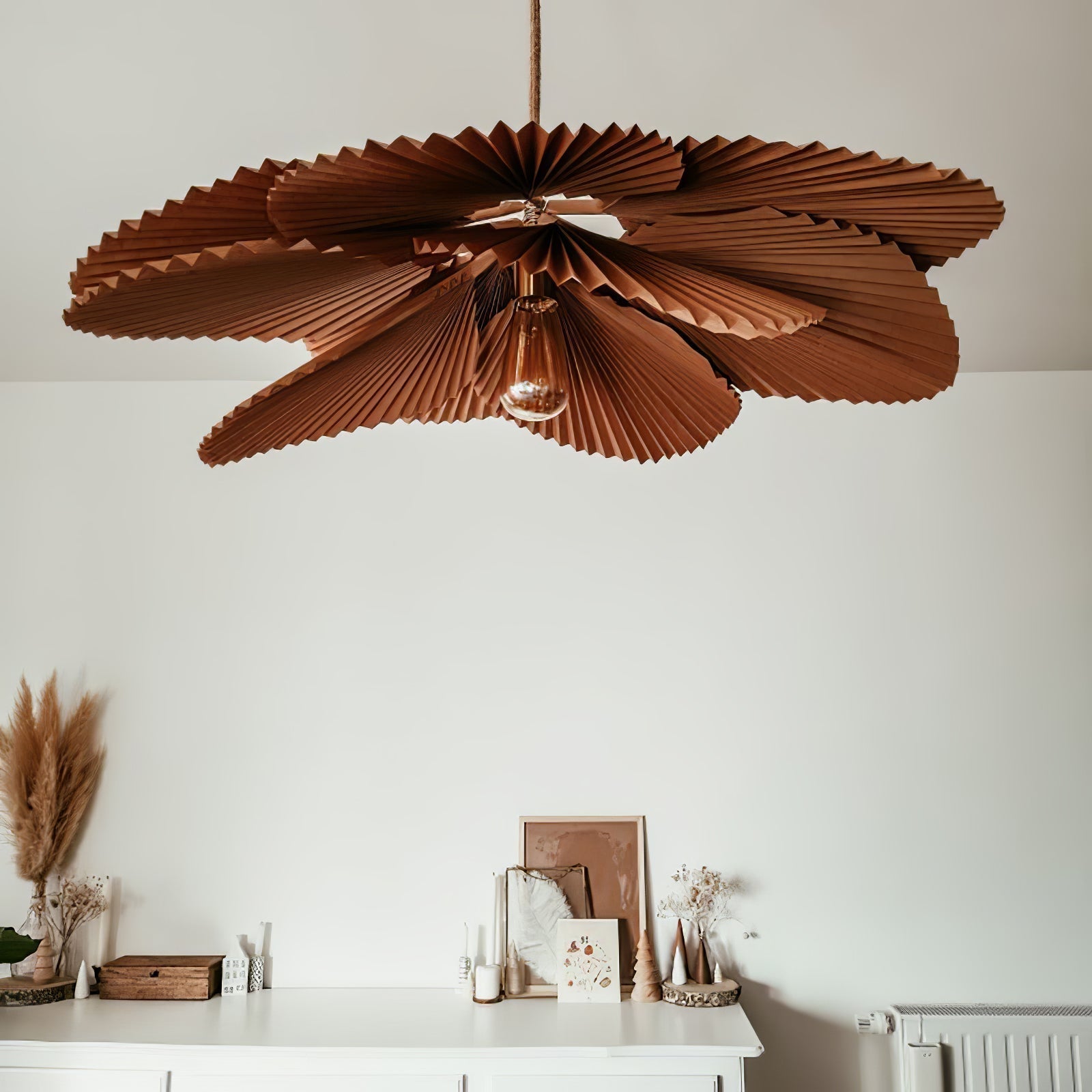 Folded Leaf Lotus Chandelier