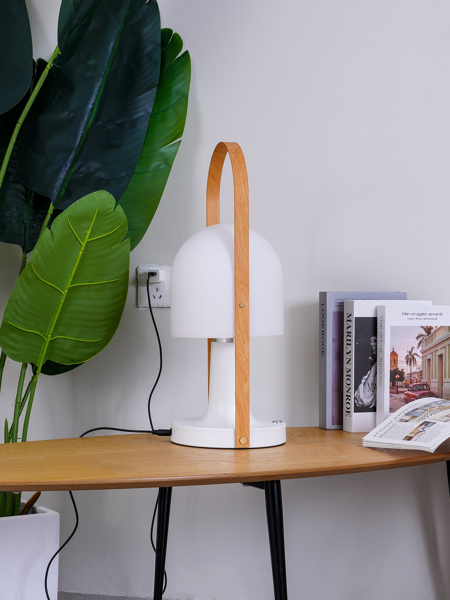Portable Glass Charging Table Light, Bedside Table Lamp, detail 61