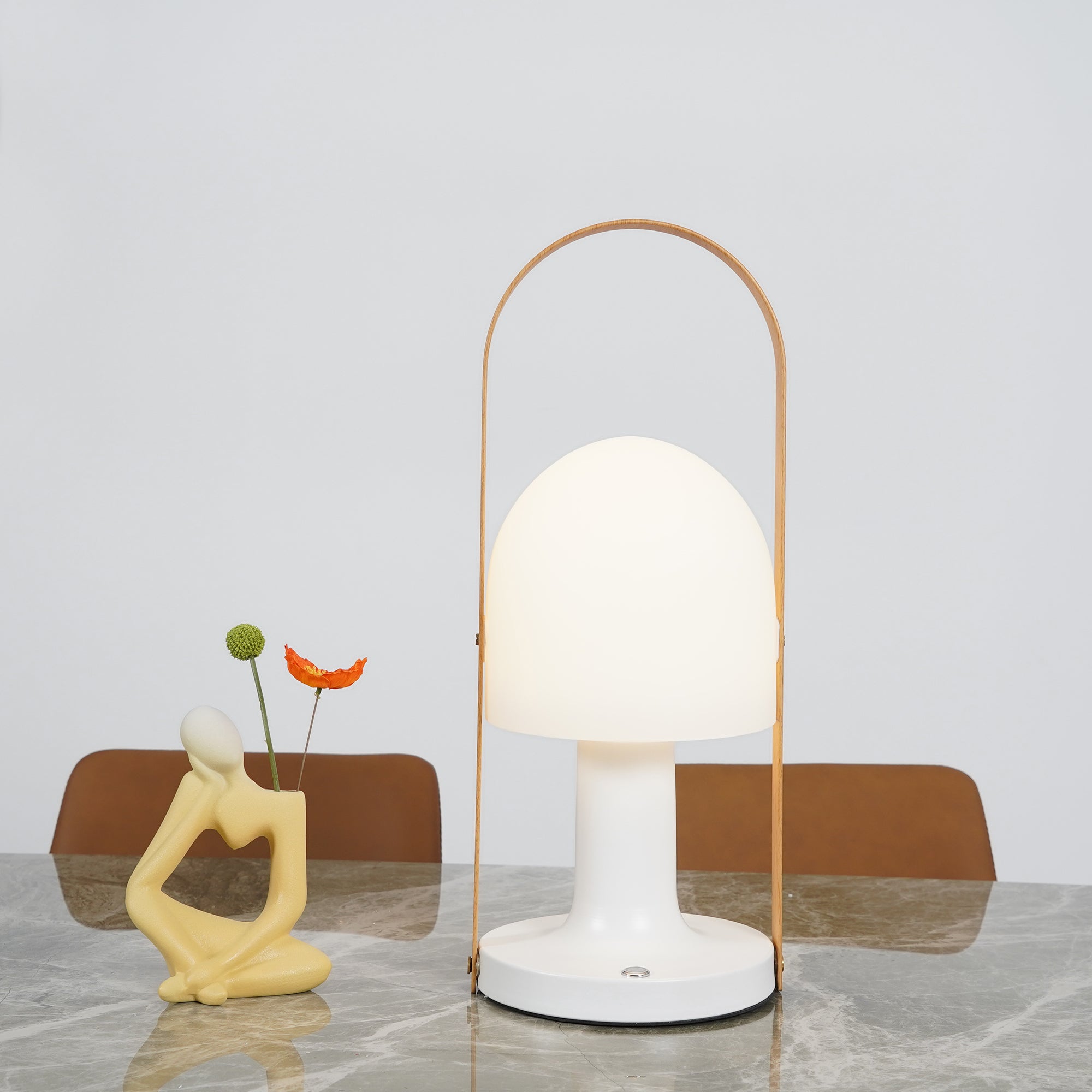 Portable Glass Charging Table Light, Bedside Table Lamp, detail 10